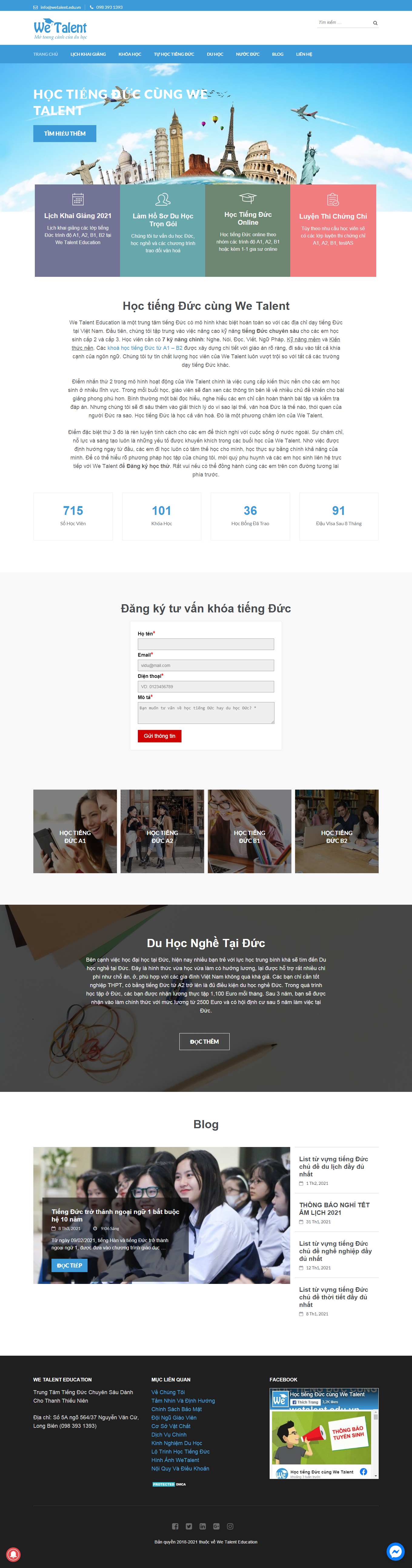 Thiết kế Web quận nam từ liêm wetalent.edu.vn