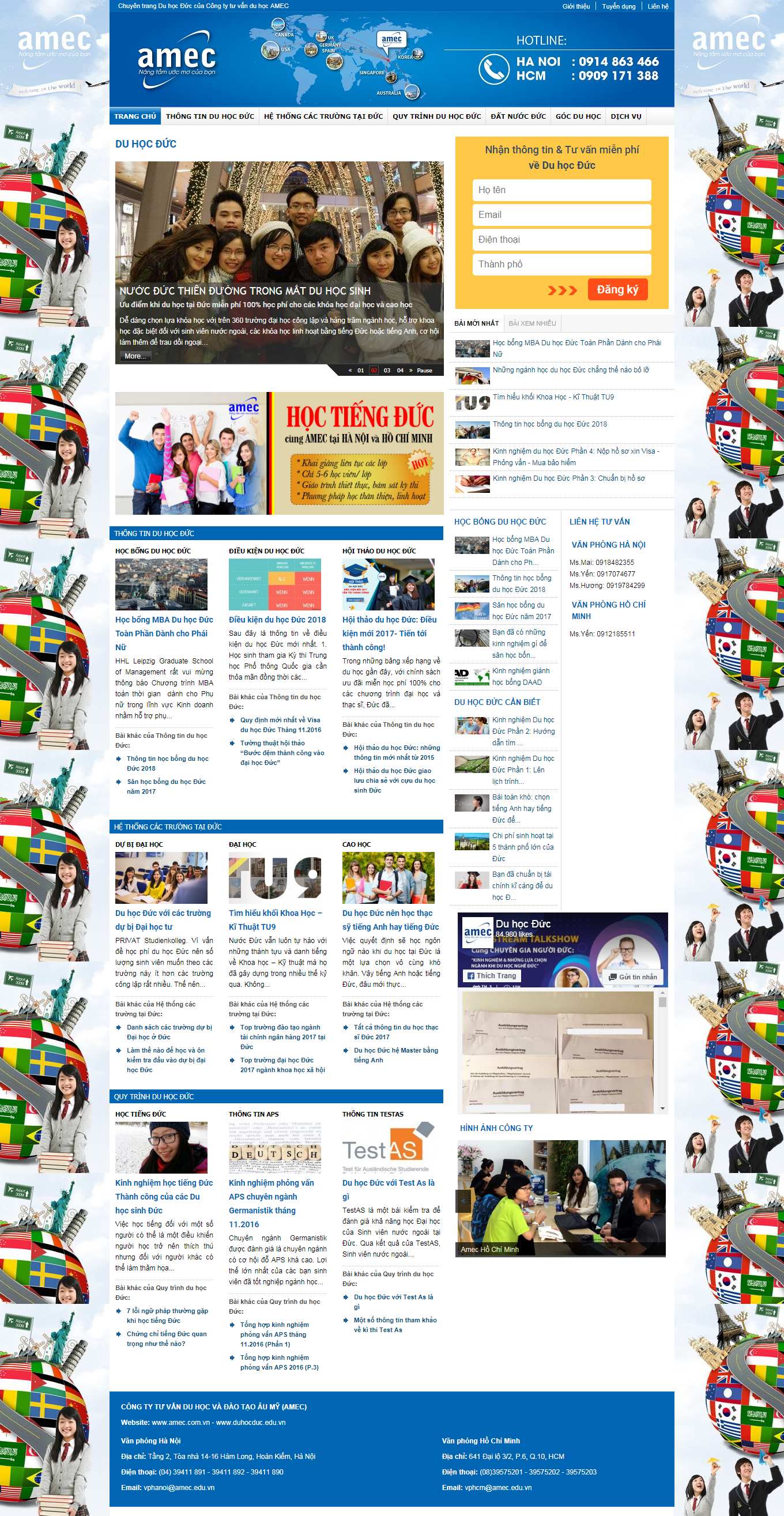 Thiết kế Web quận nam từ liêm duhocduc.edu.vn