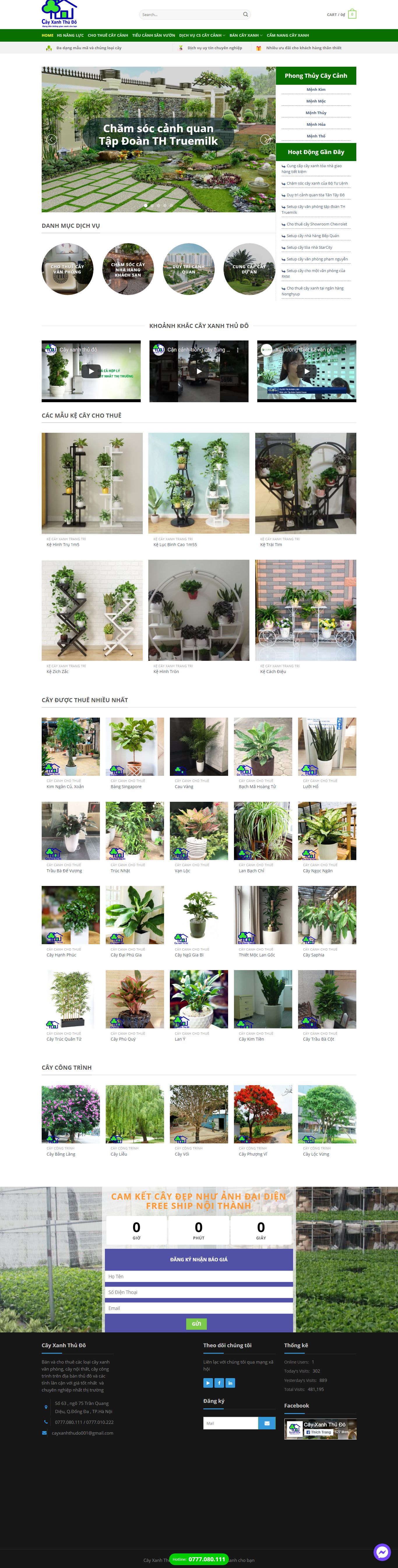 Thiết kế Web cộng đồng cayxanhthudo.vn