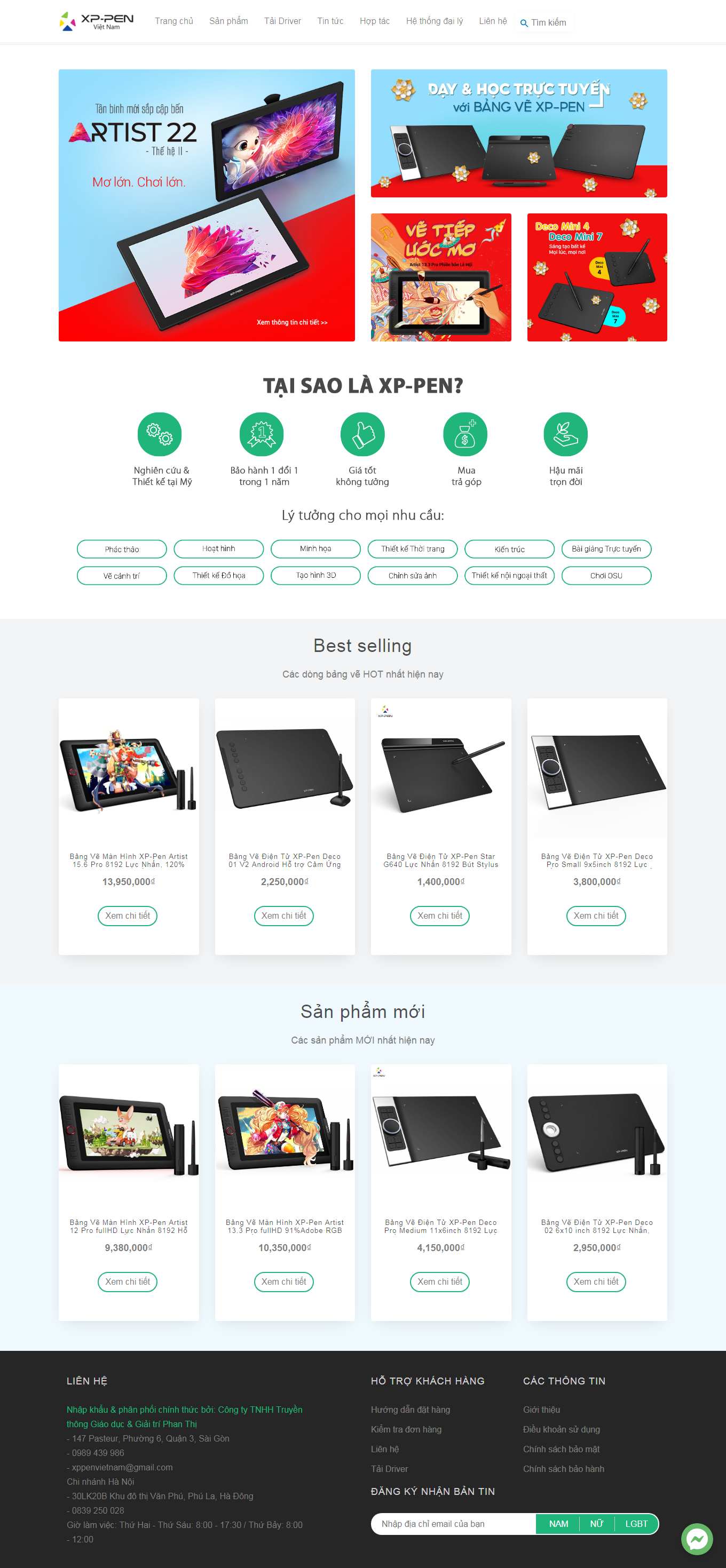 Thiết kế Web quận nam từ liêm xp-pen.vn