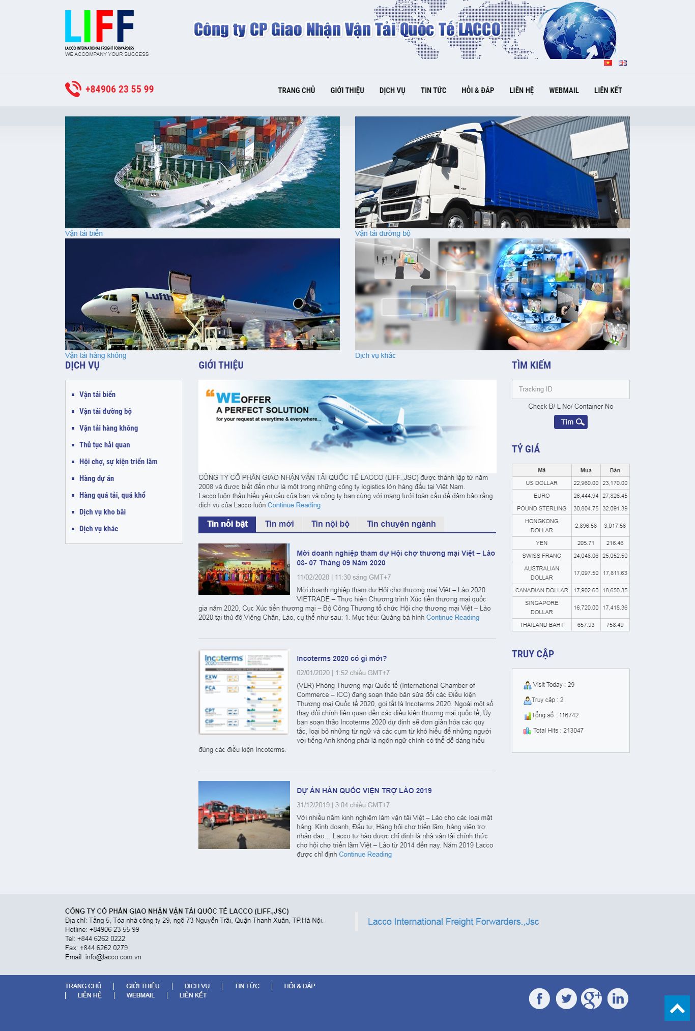 Thiết kế Web dịch vụ lacco.com.vn