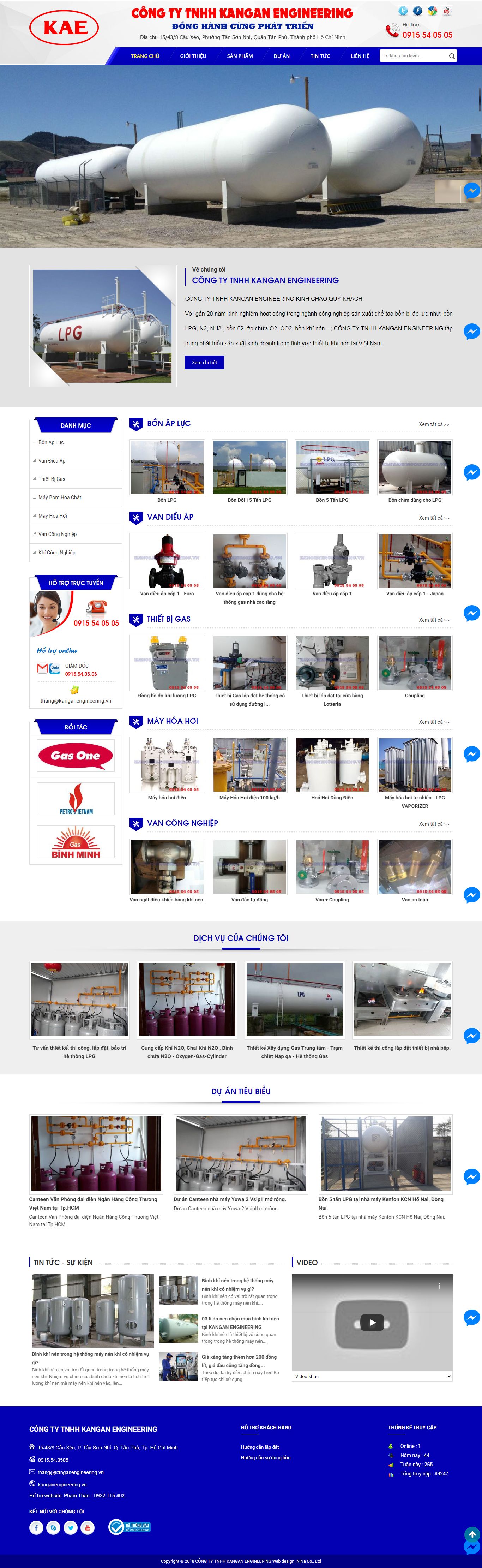 Thiết kế Web dịch vụ kanganengineering.vn