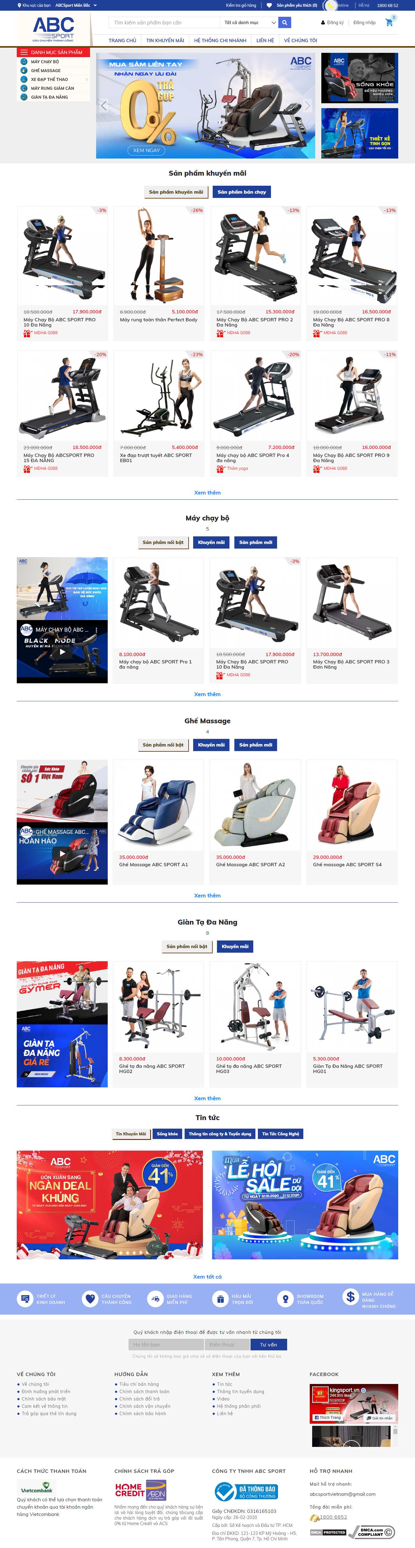 Thiết kế Web quận bắc từ liêm abcsport.com.vn