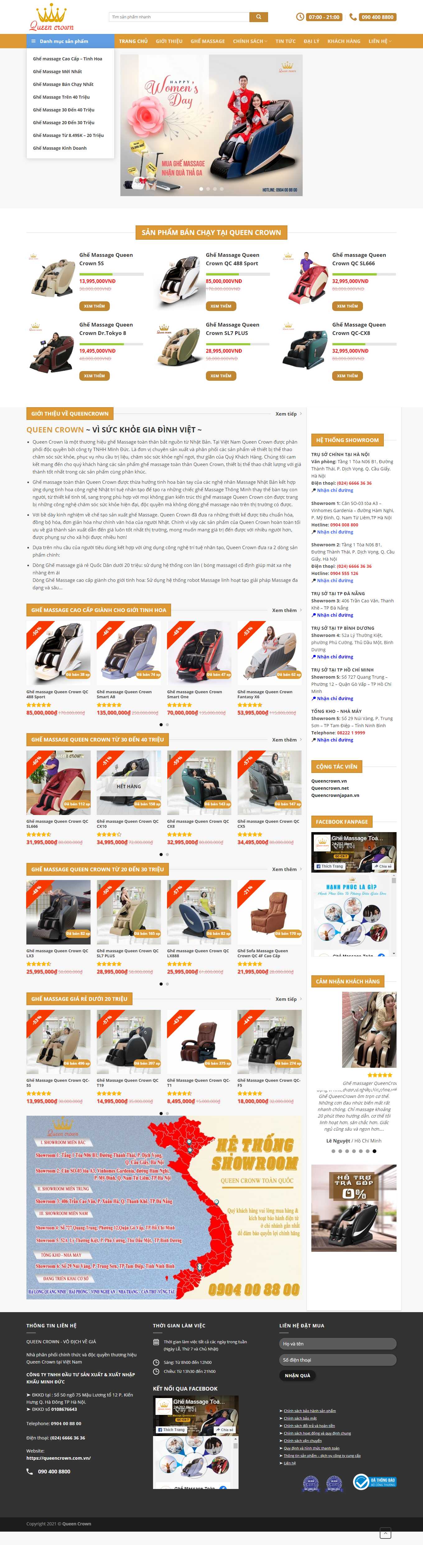 Thiết kế Web huyện phú xuyên queencrown.com.vn