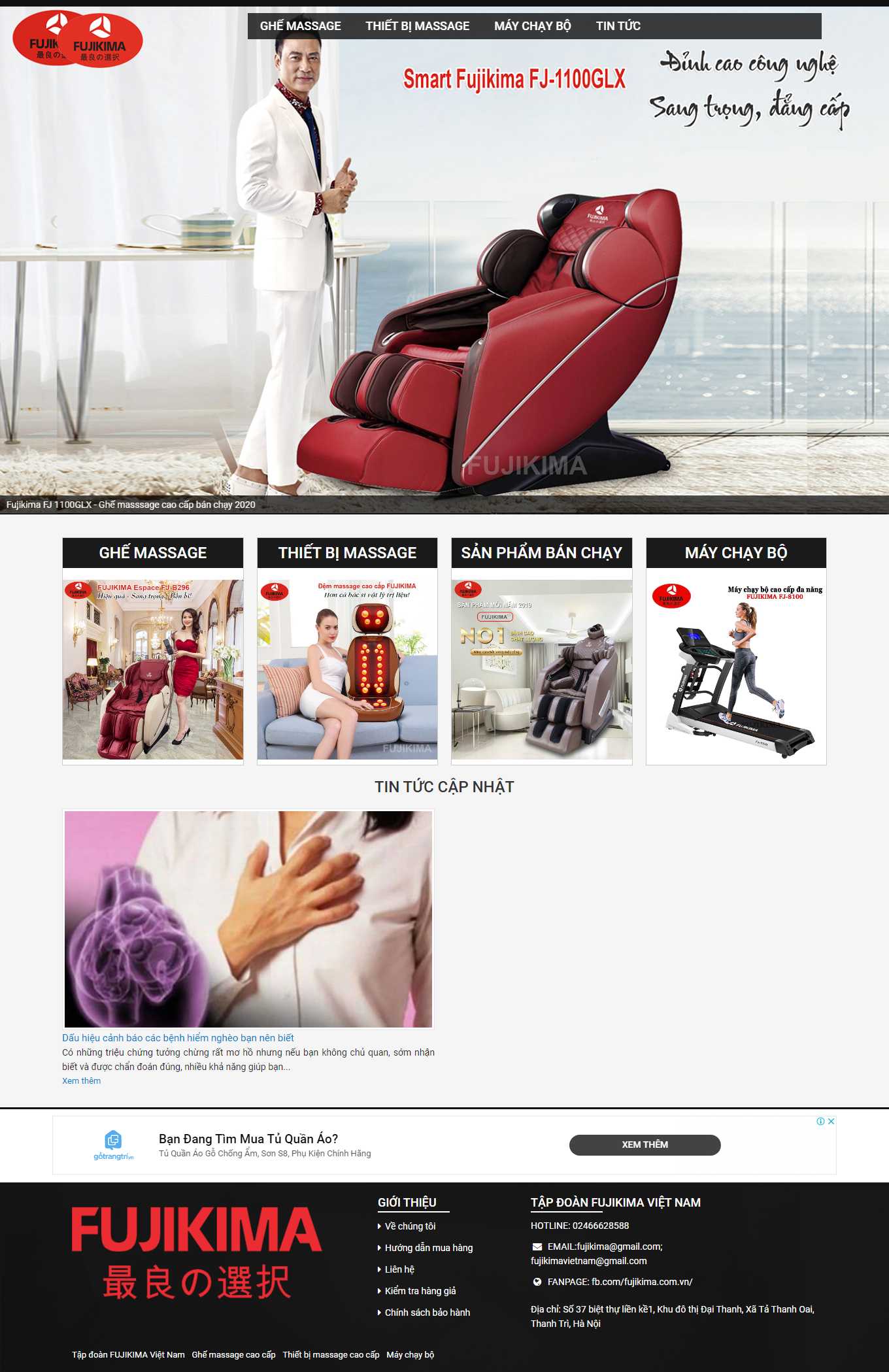 Thiết kế Web huyện Ứng hòa fujikima.com.vn