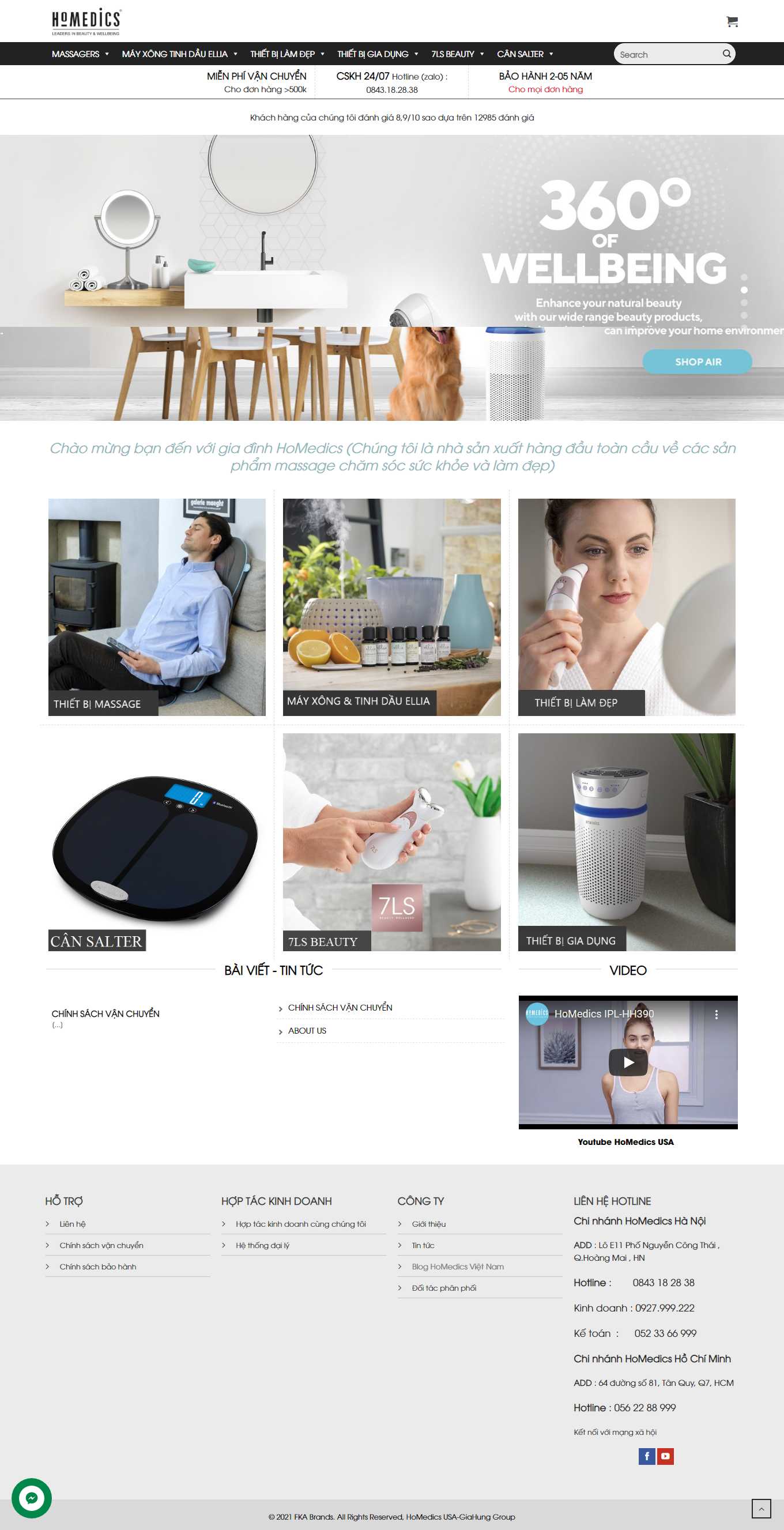 Thiết kế Web huyện Ứng hòa homedics-vietnam.com