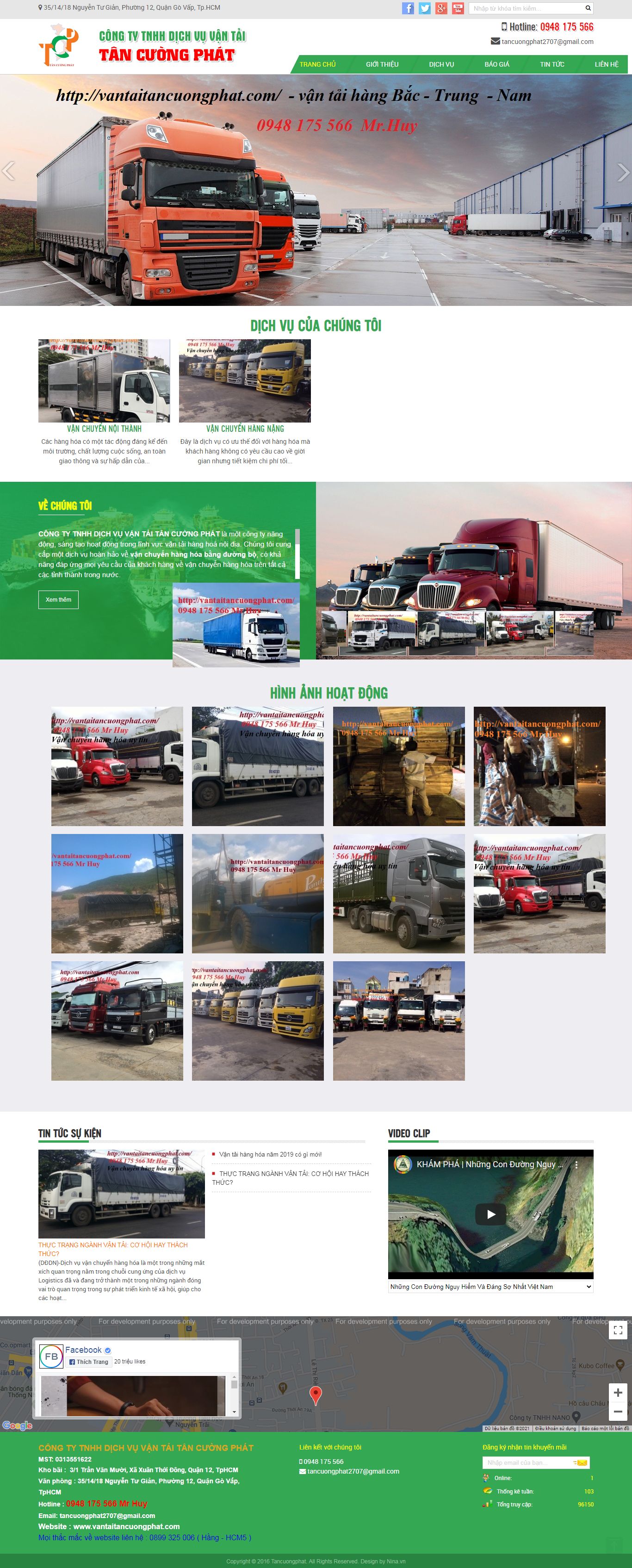 Thiết kế Web dịch vụ vantaitancuongphat.com