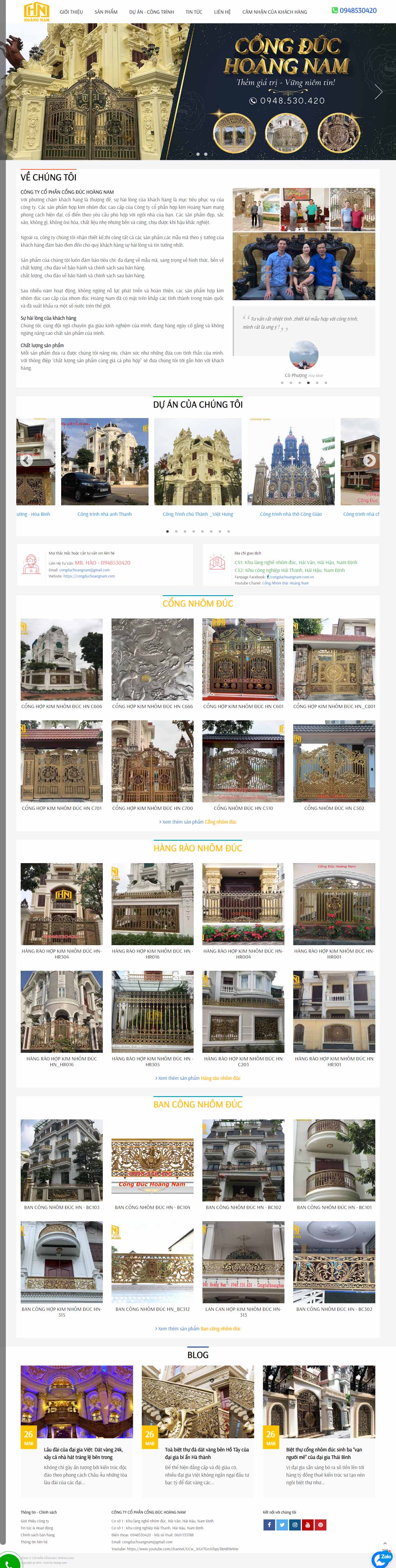 Thiết kế Web miền bắc congduchoangnam.com