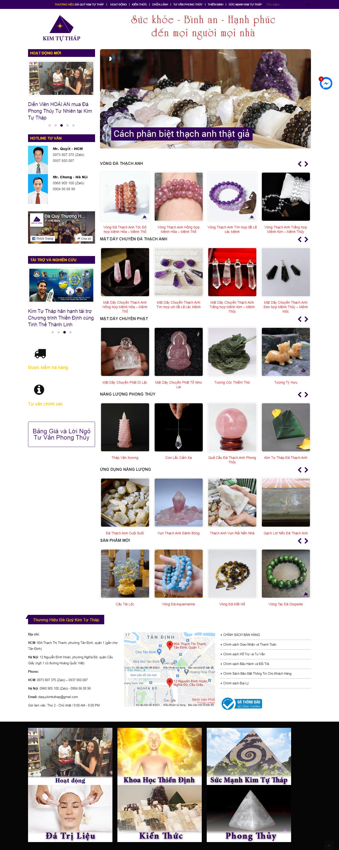 Thiết kế Web phong thủy cuộc sống kimtuthap.vn