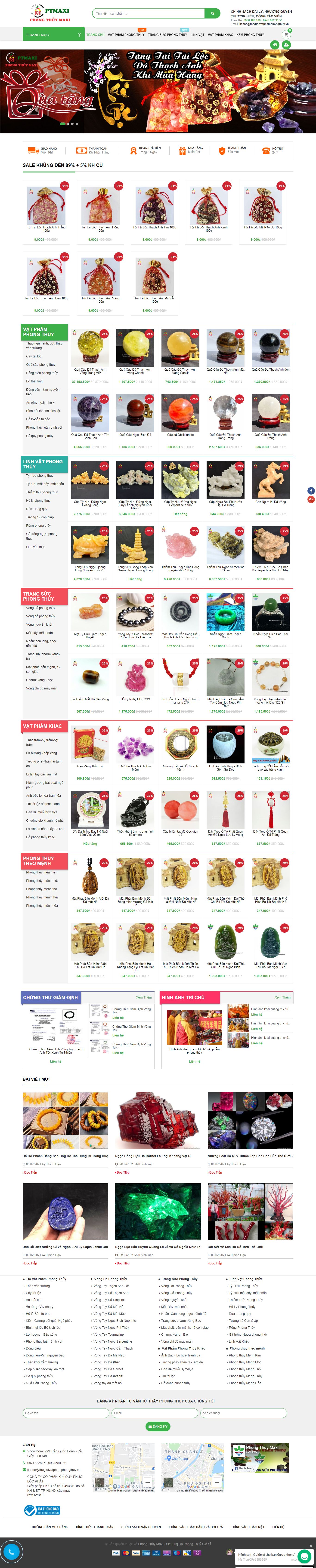 Thiết kế Web phong thủy cuộc sống thegioivatphamphongthuy.vn