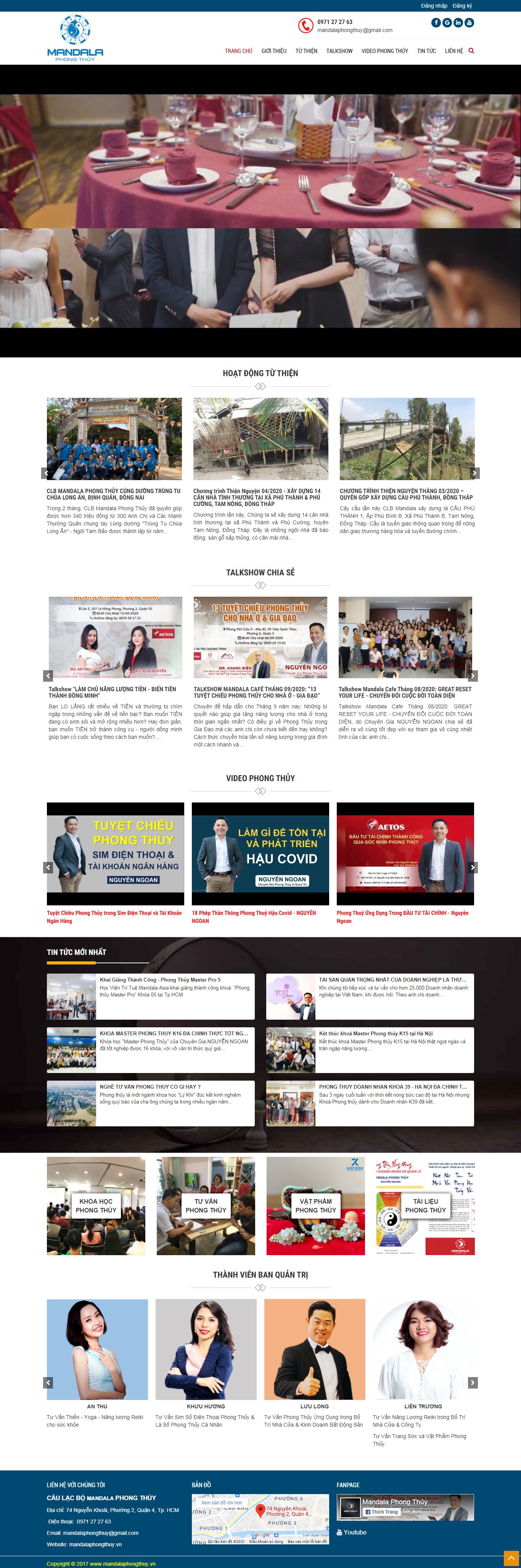 Thiết kế Web phong thủy cuộc sống mandalaphongthuy.vn