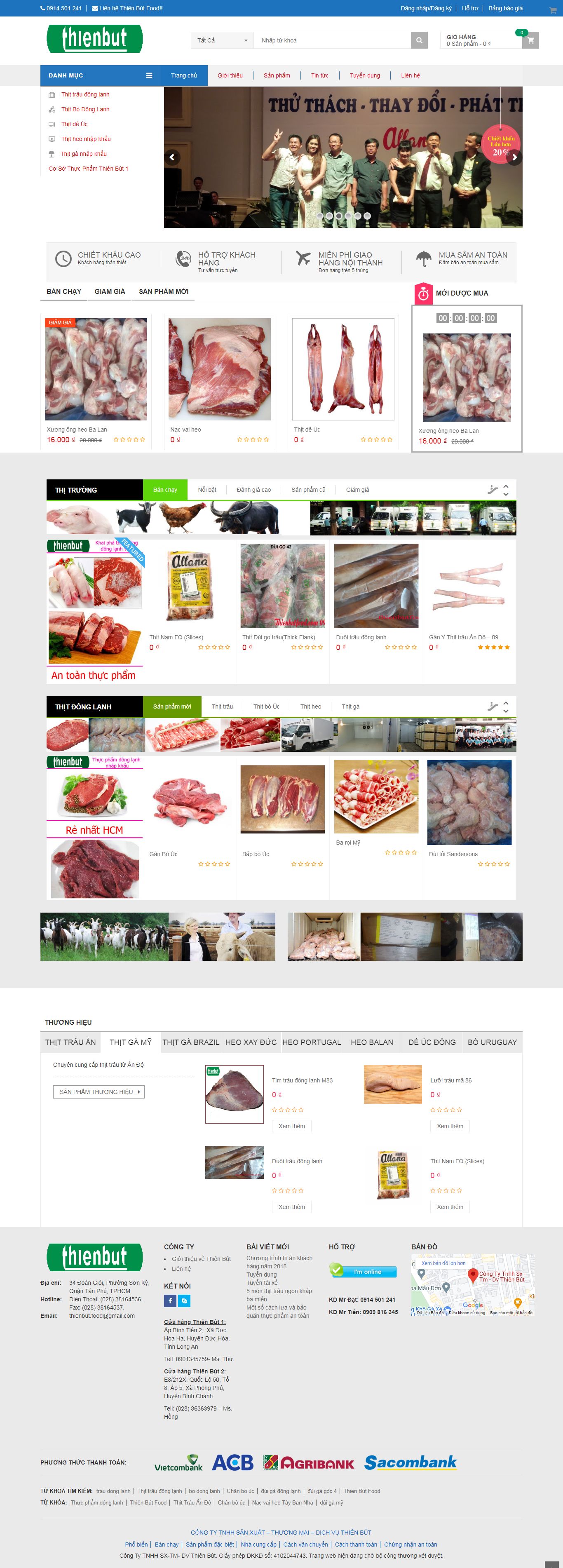 Thiết kế Web tốt nhất hà nội thienbutfood.com