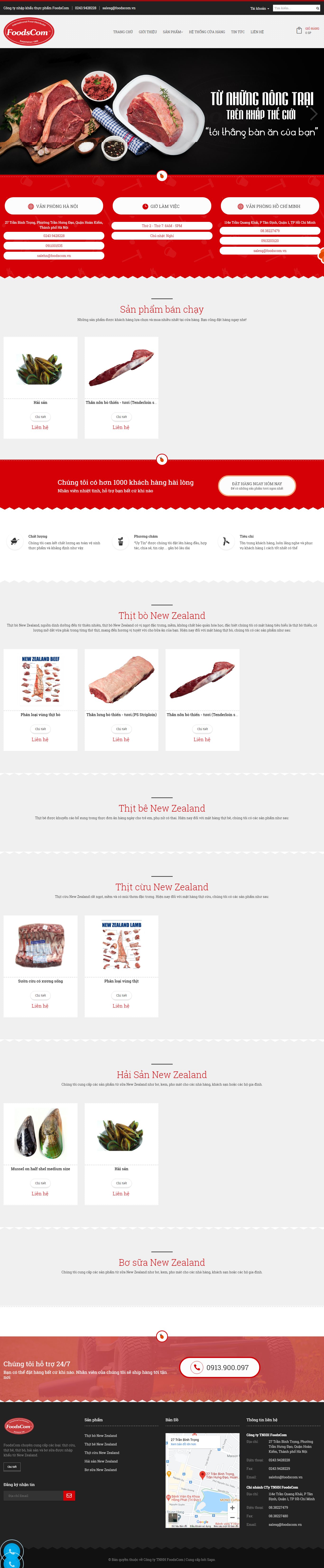 Thiết kế Web tốt nhất hà nội foodscom.vn