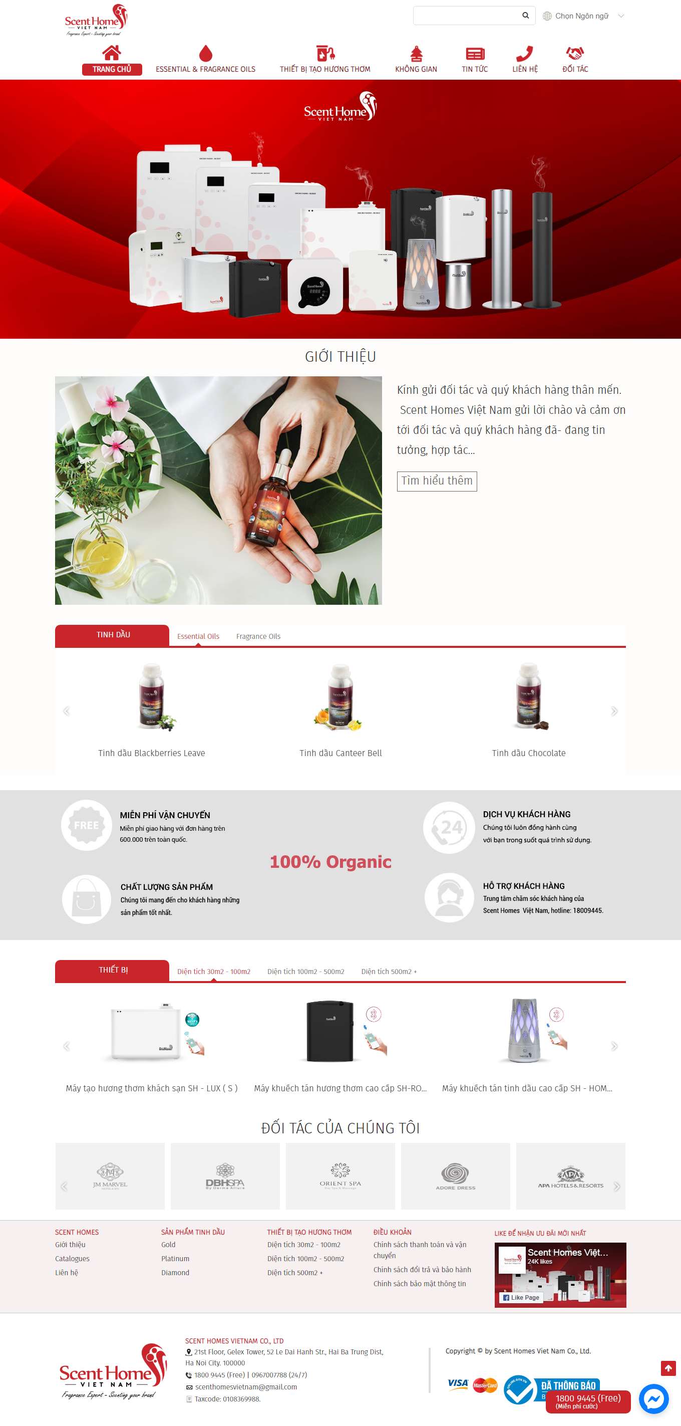 Thiết kế Web an giang scenthomes.vn