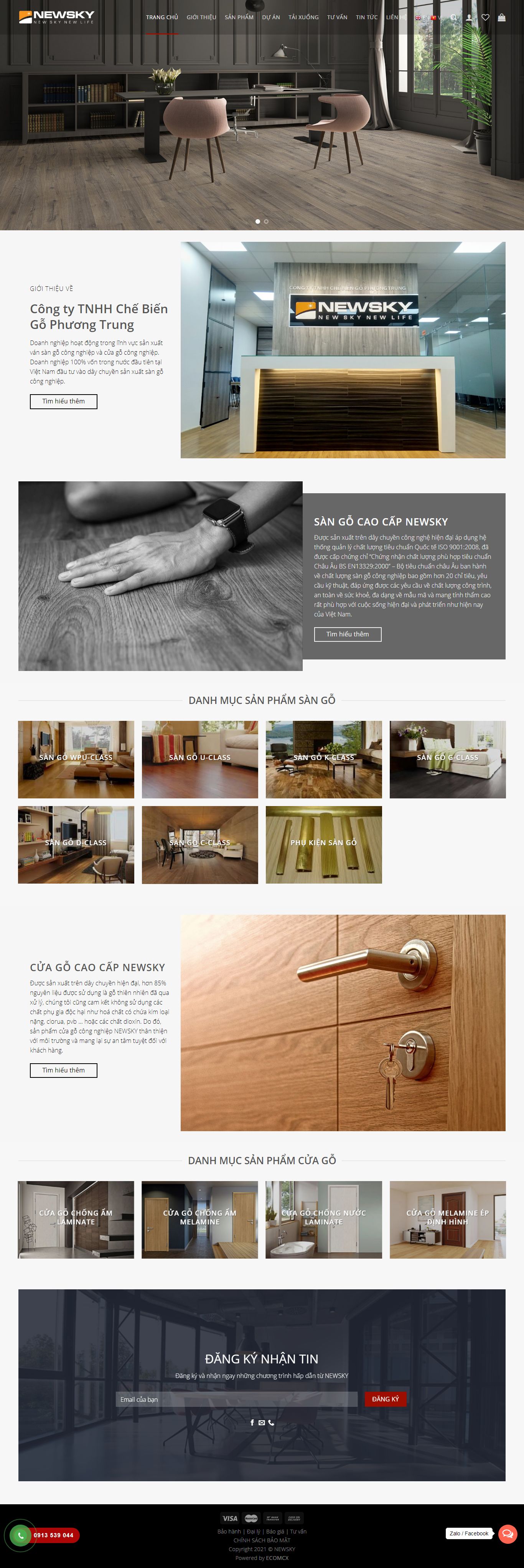 Thiết kế Web quận hoàn kiếm newsky.com.vn