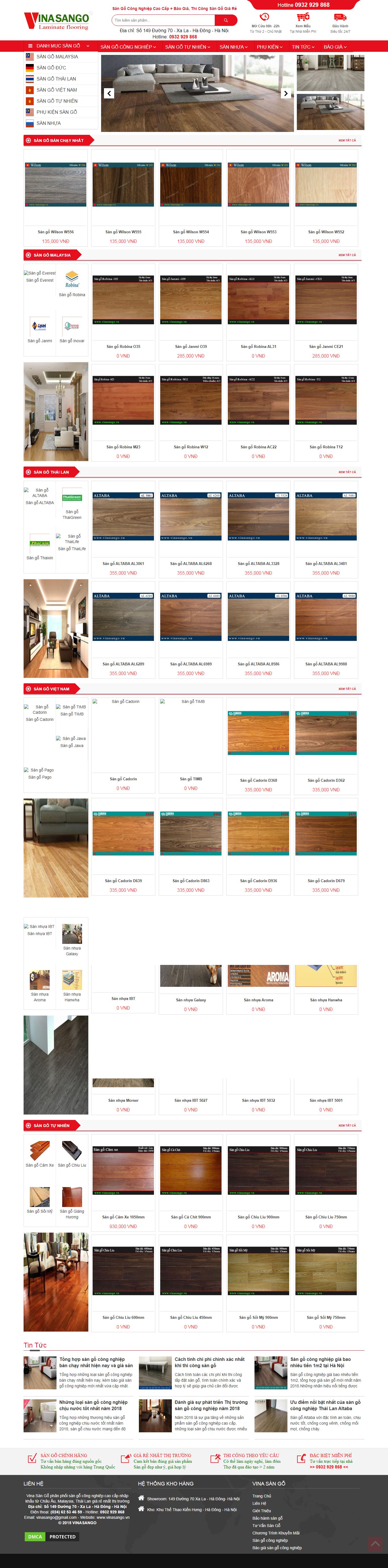 Thiết kế Web quận hai bà trưng vinasango.vn