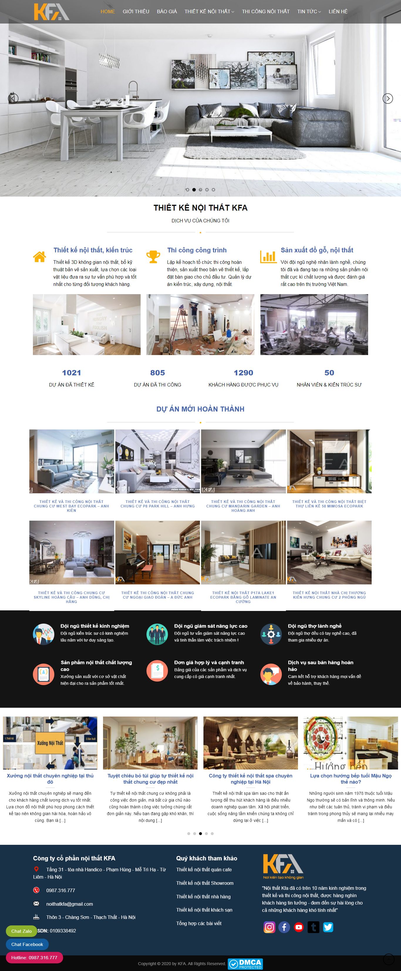 Thiết kế Web quận hai bà trưng kfa.vn