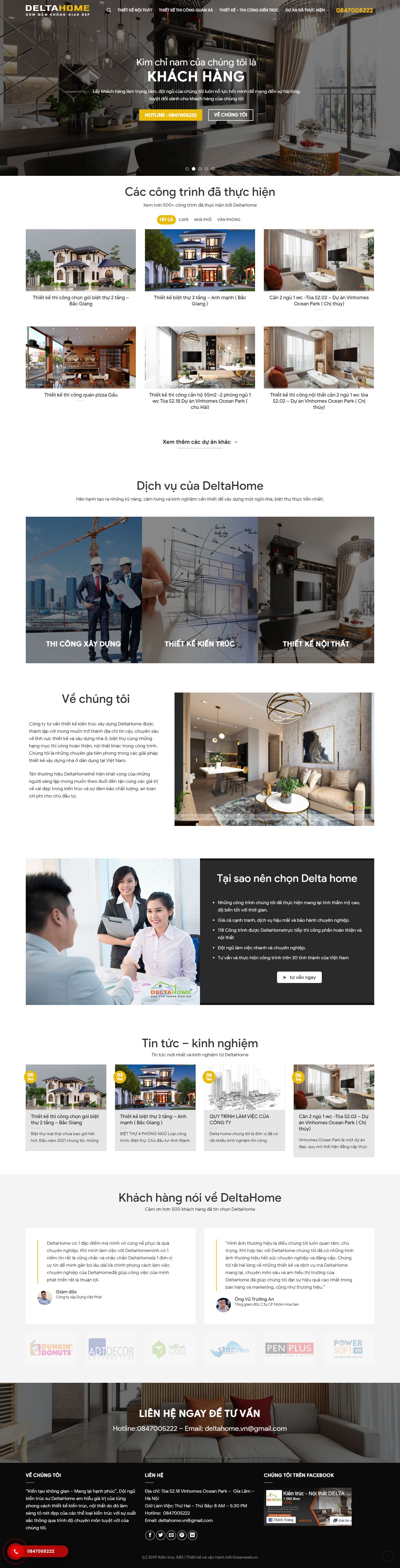 Thiết kế Web quận hai bà trưng deltahome.vn