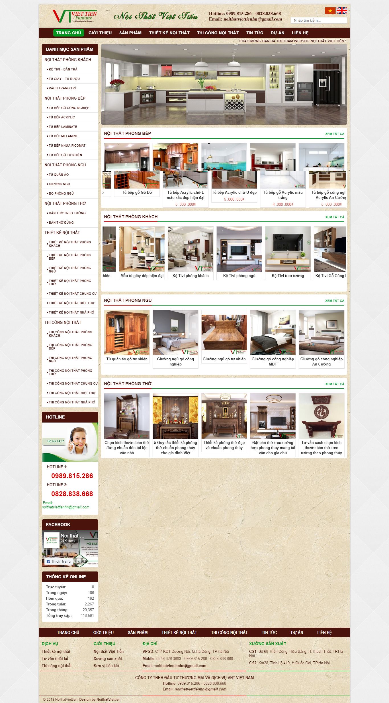 Thiết kế Web quận hai bà trưng noithatviettien.vn