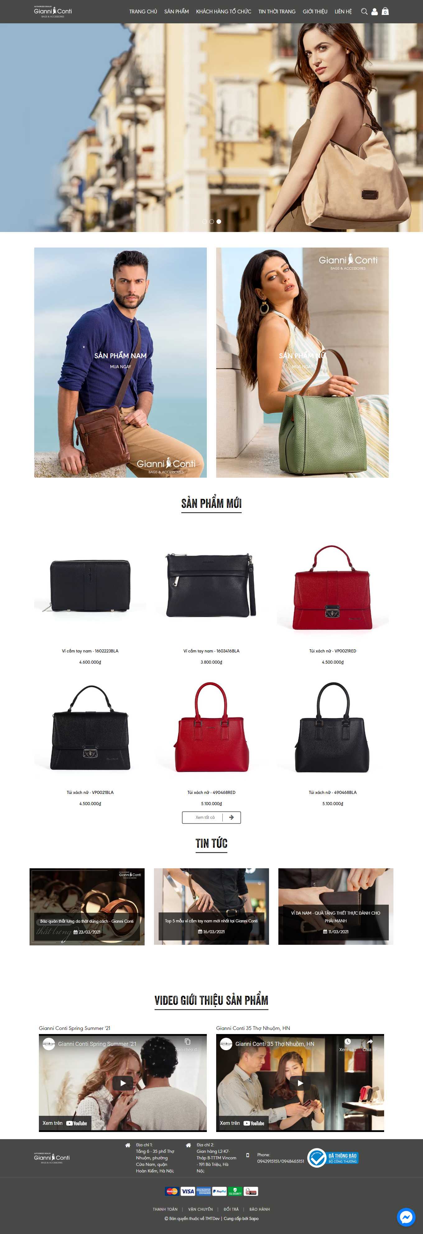 Thiết kế Web cà mau gcleather.vn