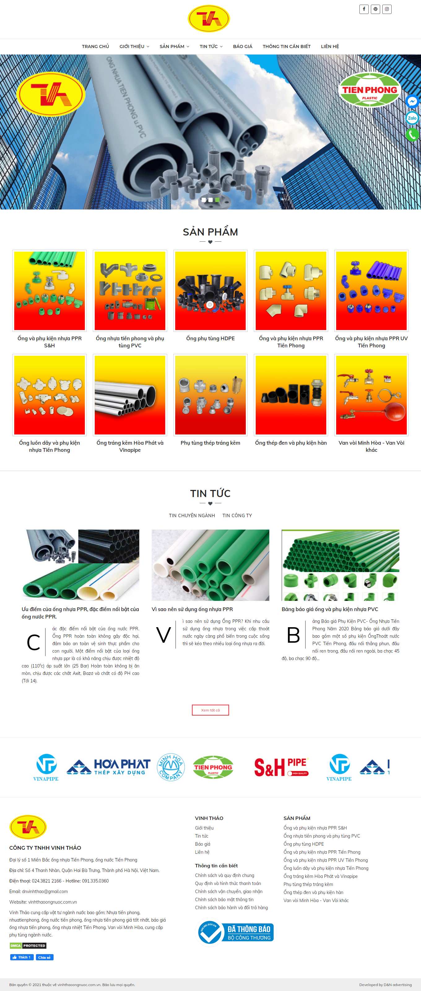 Thiết kế Web cà mau vinhthaoongnuoc.com.vn