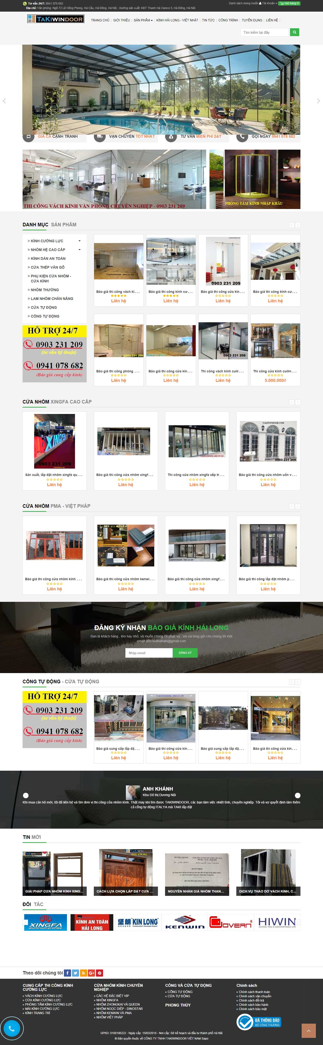 Thiết kế Web cao bằng takiwindoor.com