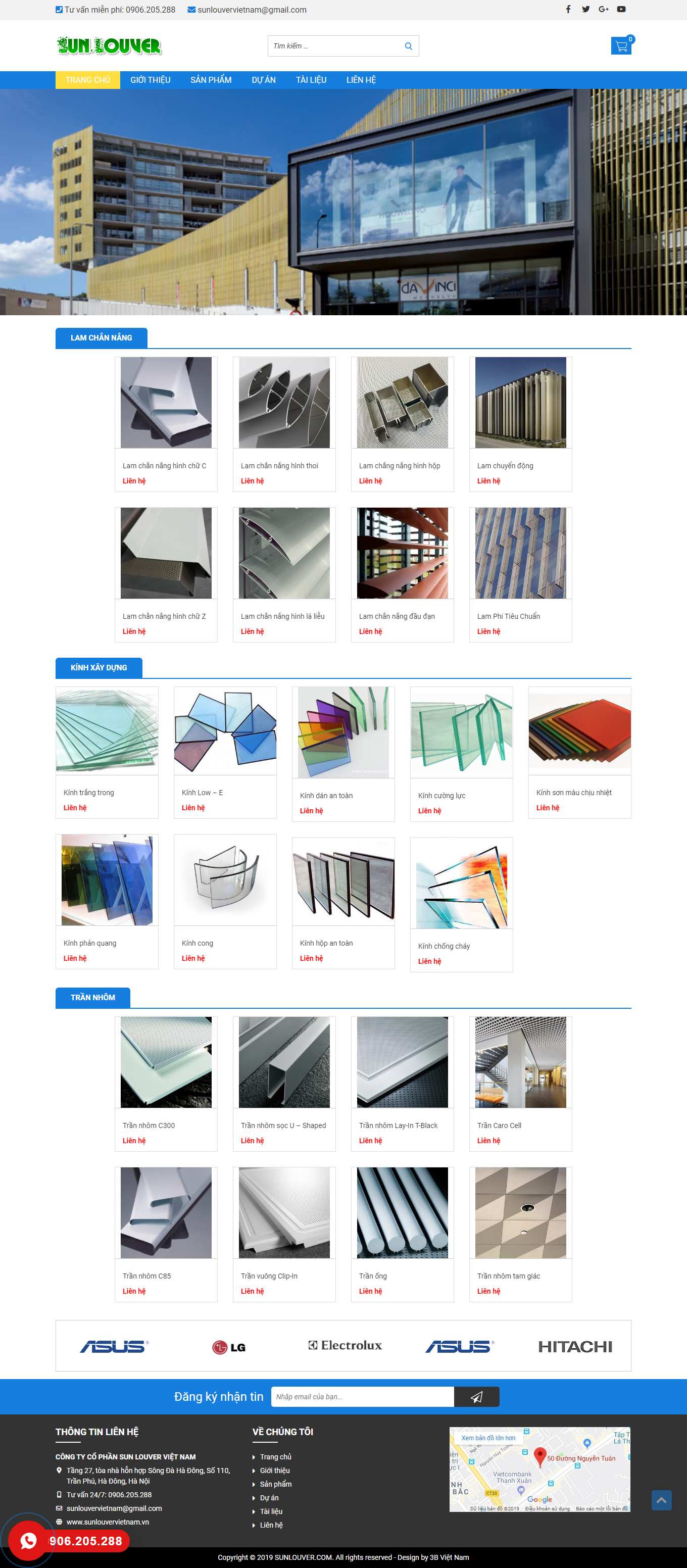 Thiết kế Web cao bằng sunlouvervietnam.vn