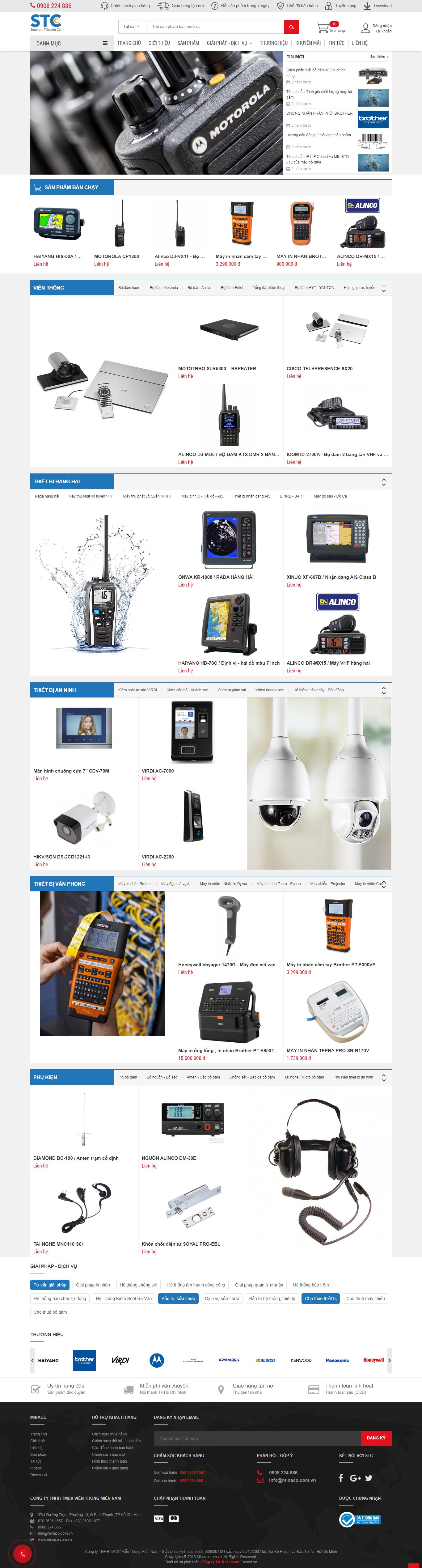 Thiết kế Web huyện thanh trì minaco.com.vn