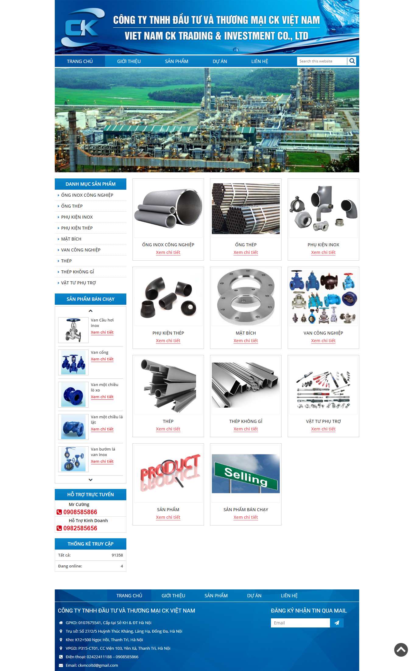 Thiết kế Web Đắk lắk ckvinasteel.vn