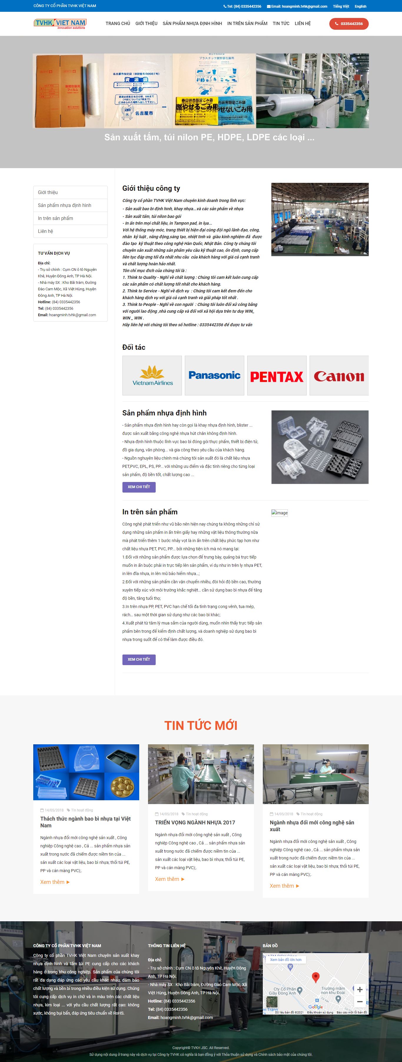 Thiết kế Web huyện thanh trì tvhkgroup.com