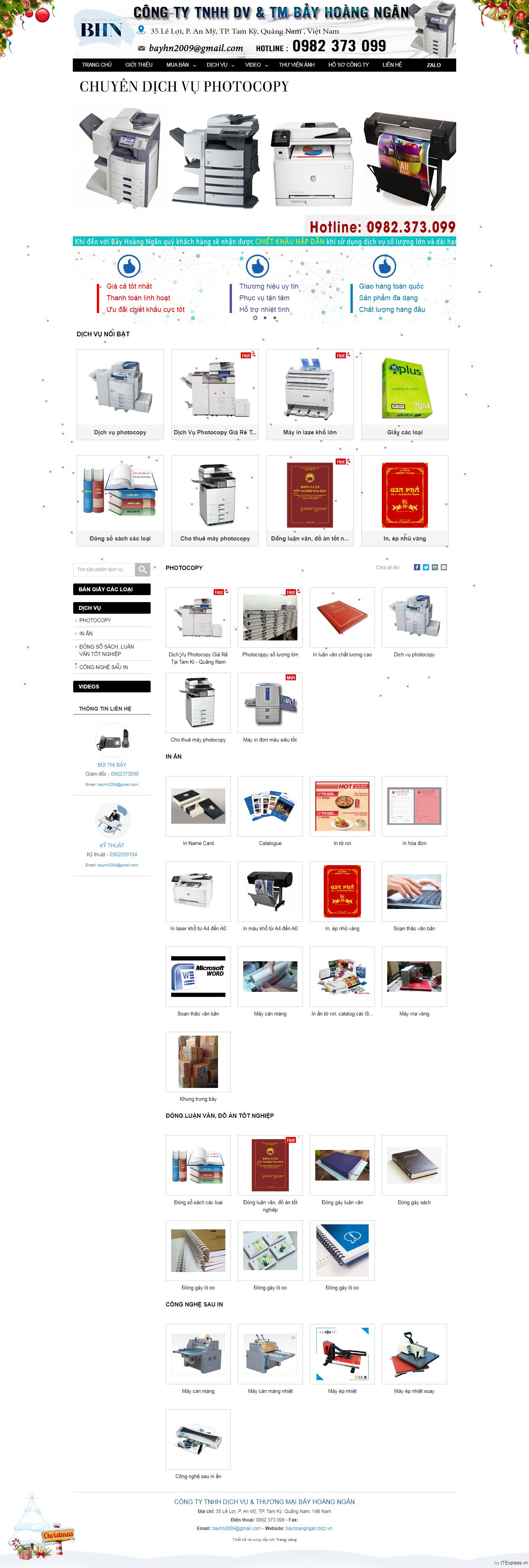 Thiết kế Web vũng tàu bayhoangngan.bizz.vn