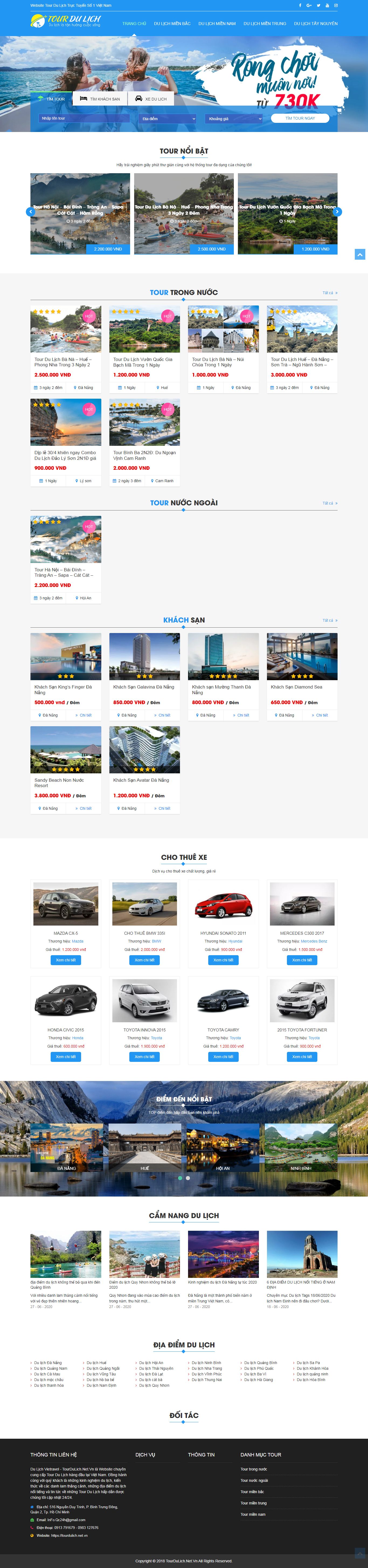 Thiết kế Web vũng tàu tourdulich.net.vn
