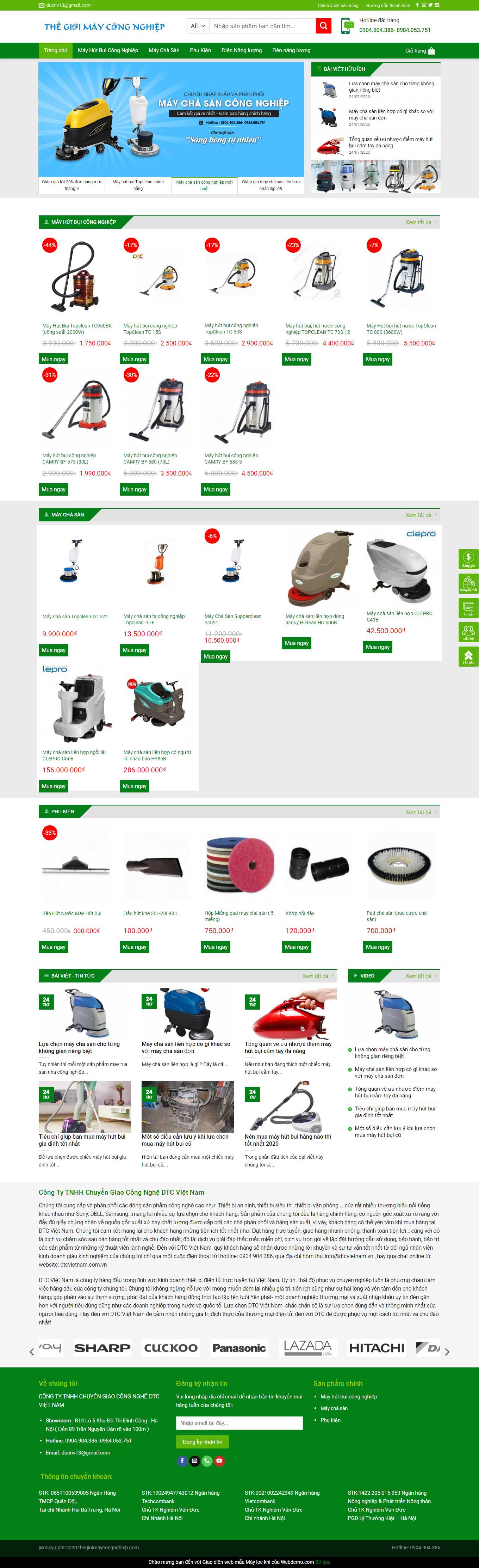 Thiết kế Web gia lai thegioimaycongnghiep.com