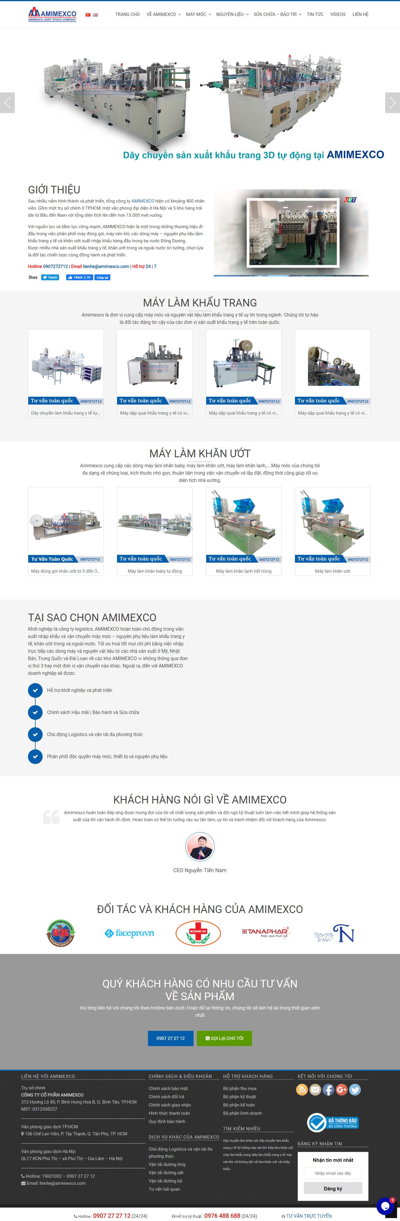 Thiết kế Web hà nội amimexco.com