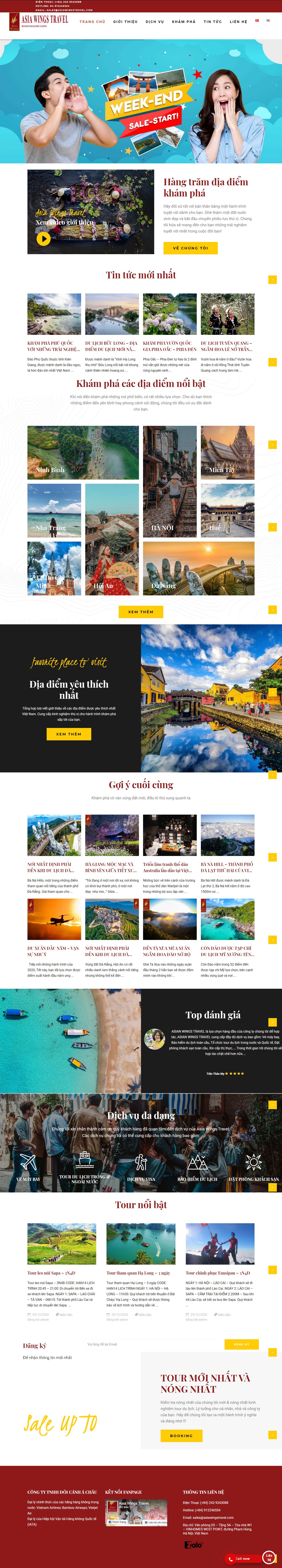 Thiết kế Web bắc kạn asiawingstravel.com