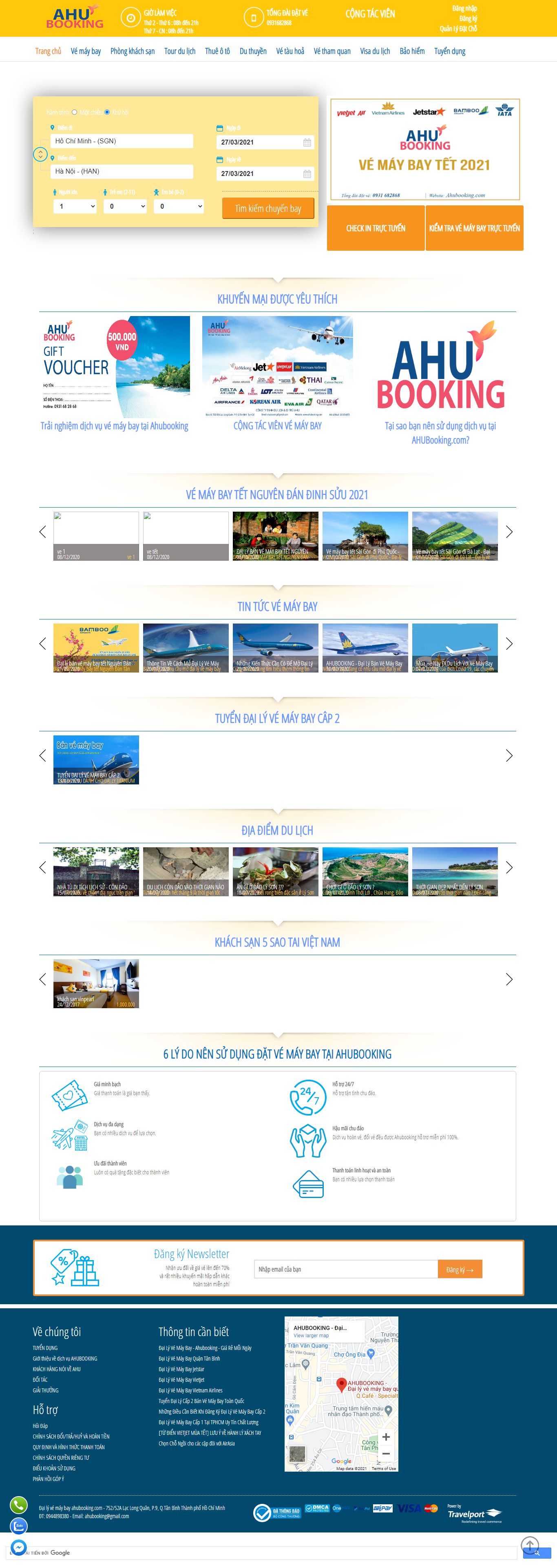 Thiết kế Web bắc kạn ahubooking.com