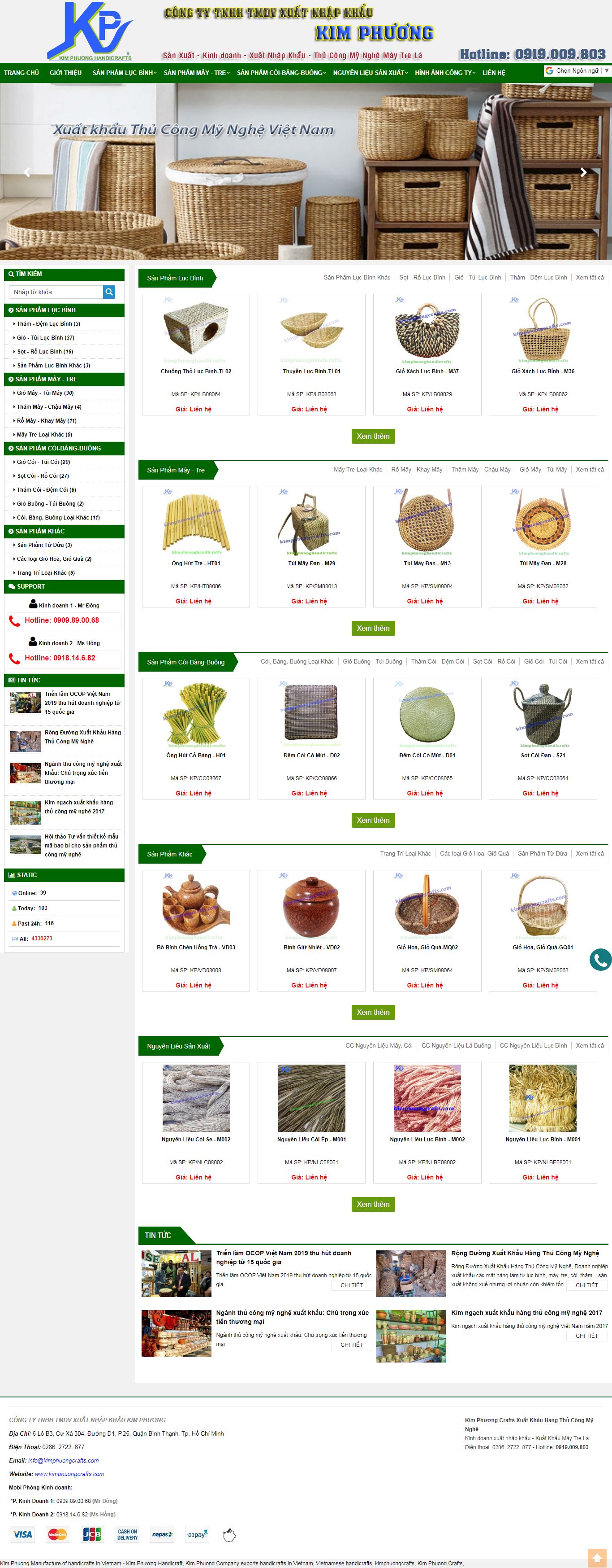 Thiết kế Web bắc kạn kimphuongcrafts.com