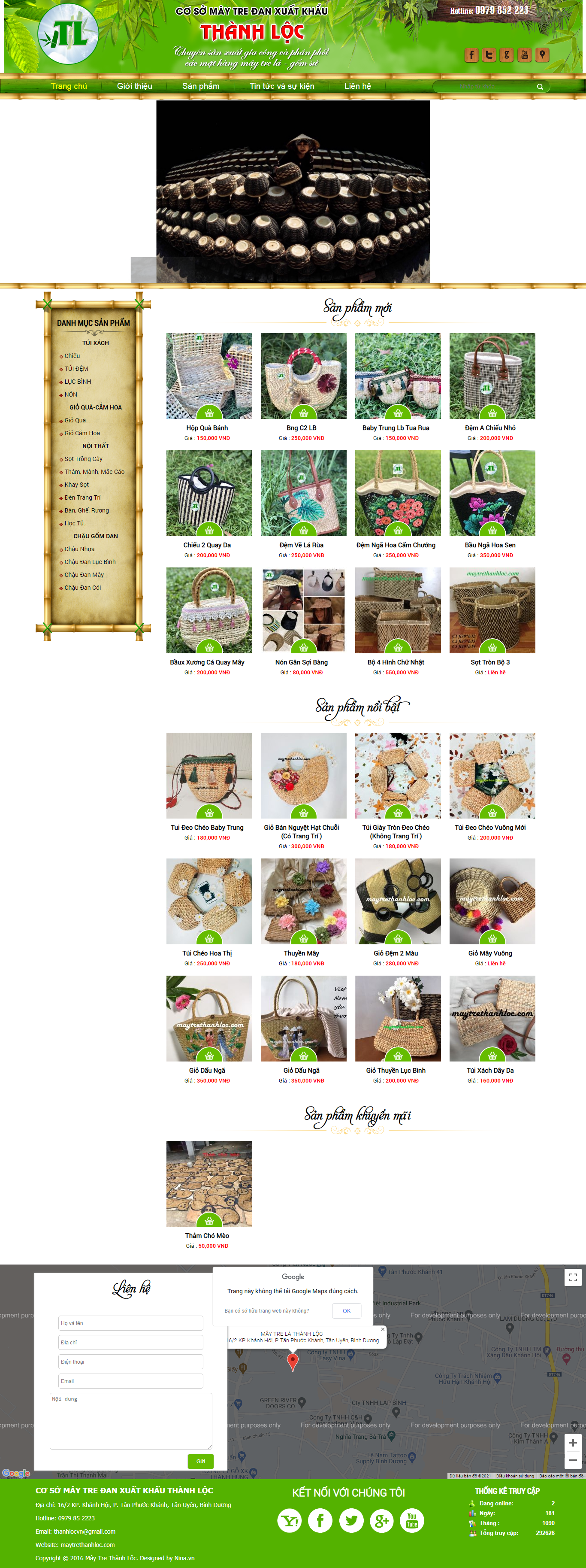 Thiết kế Web bắc giang maytrethanhloc.com