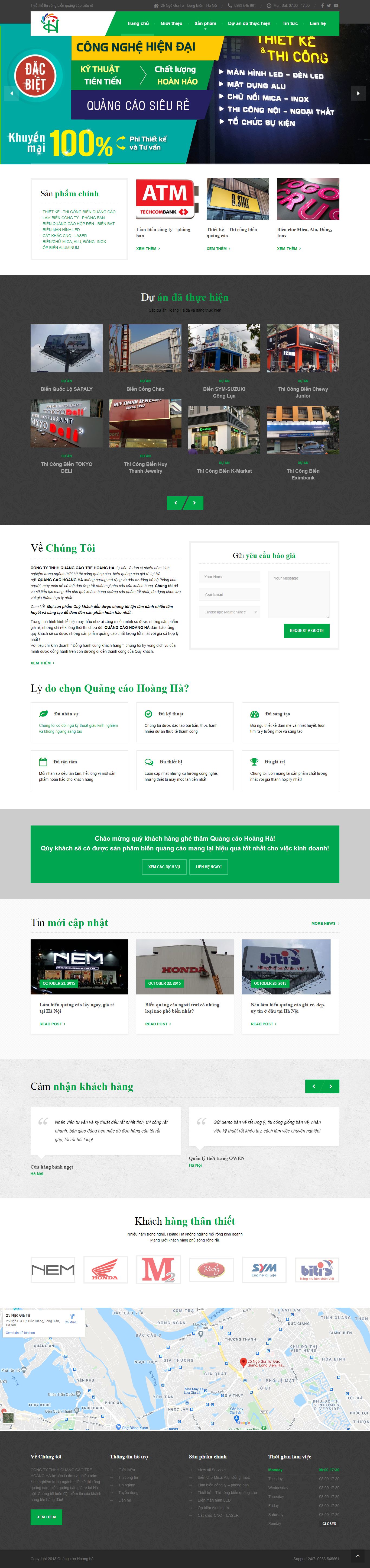 Thiết kế Web bắc giang quangcaohoangha.com.vn