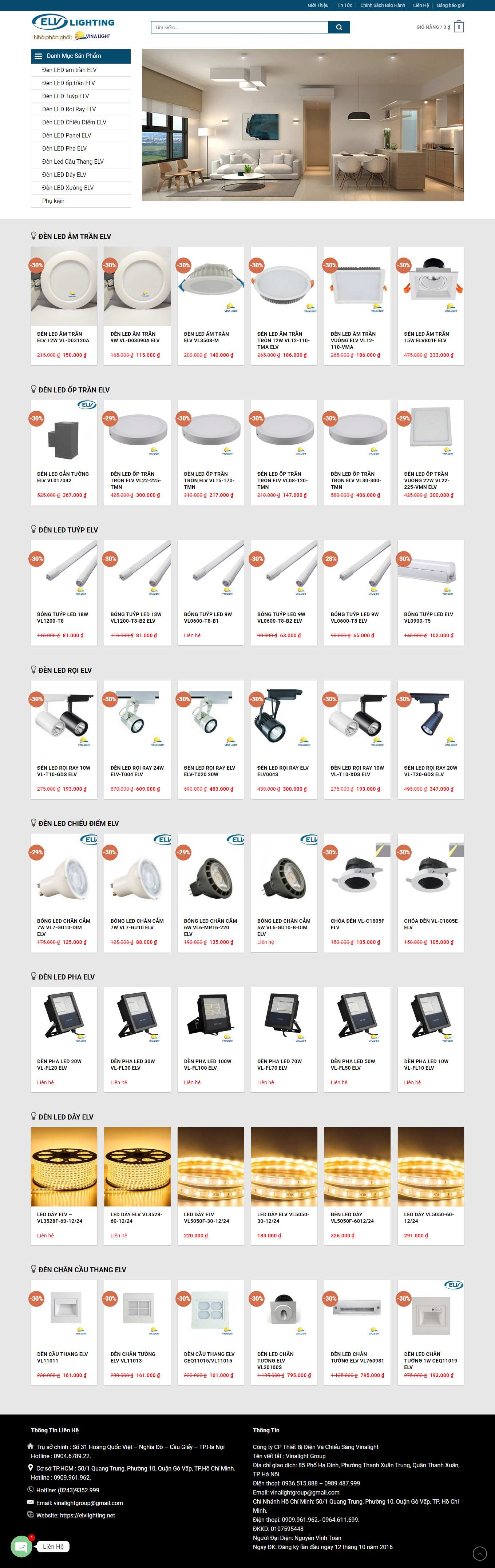 Thiết kế Web hải phòng elvlighting.net