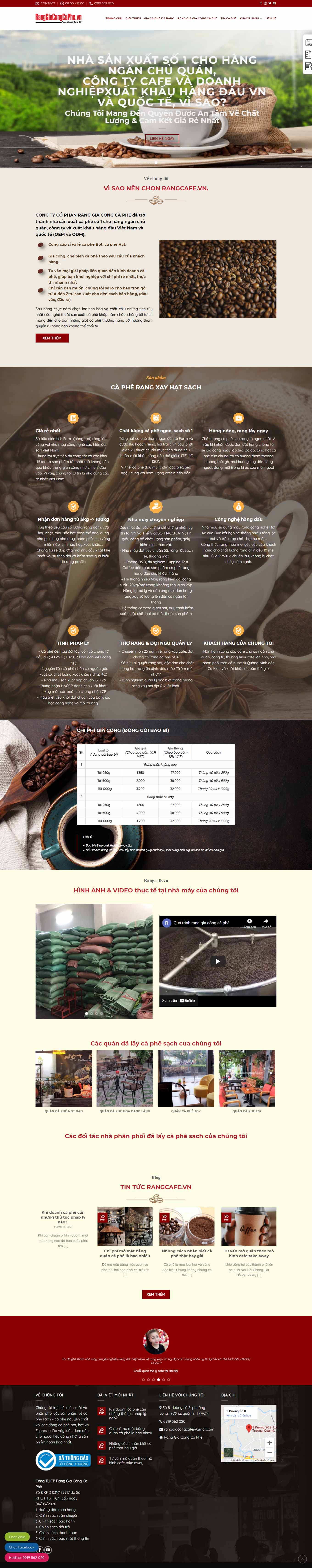 Thiết kế Web hải phòng rangcafe.vn