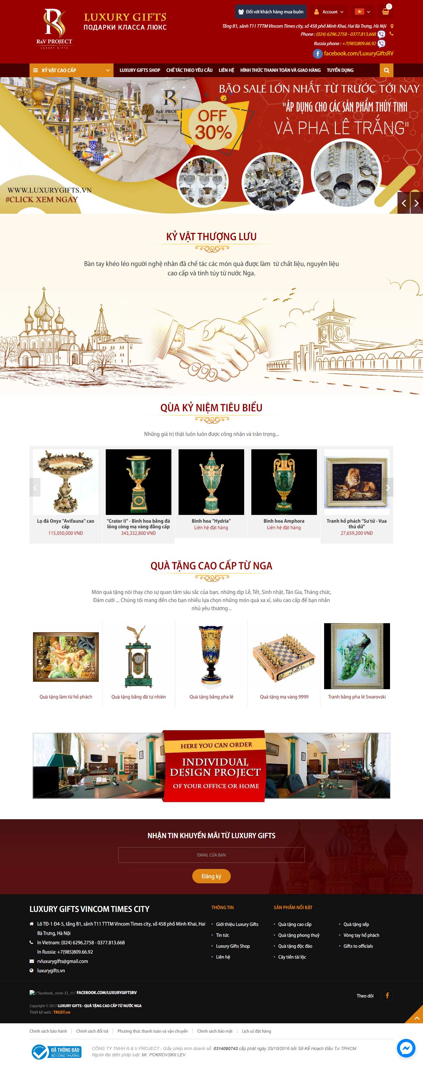 Thiết kế Web hải phòng luxurygifts.vn