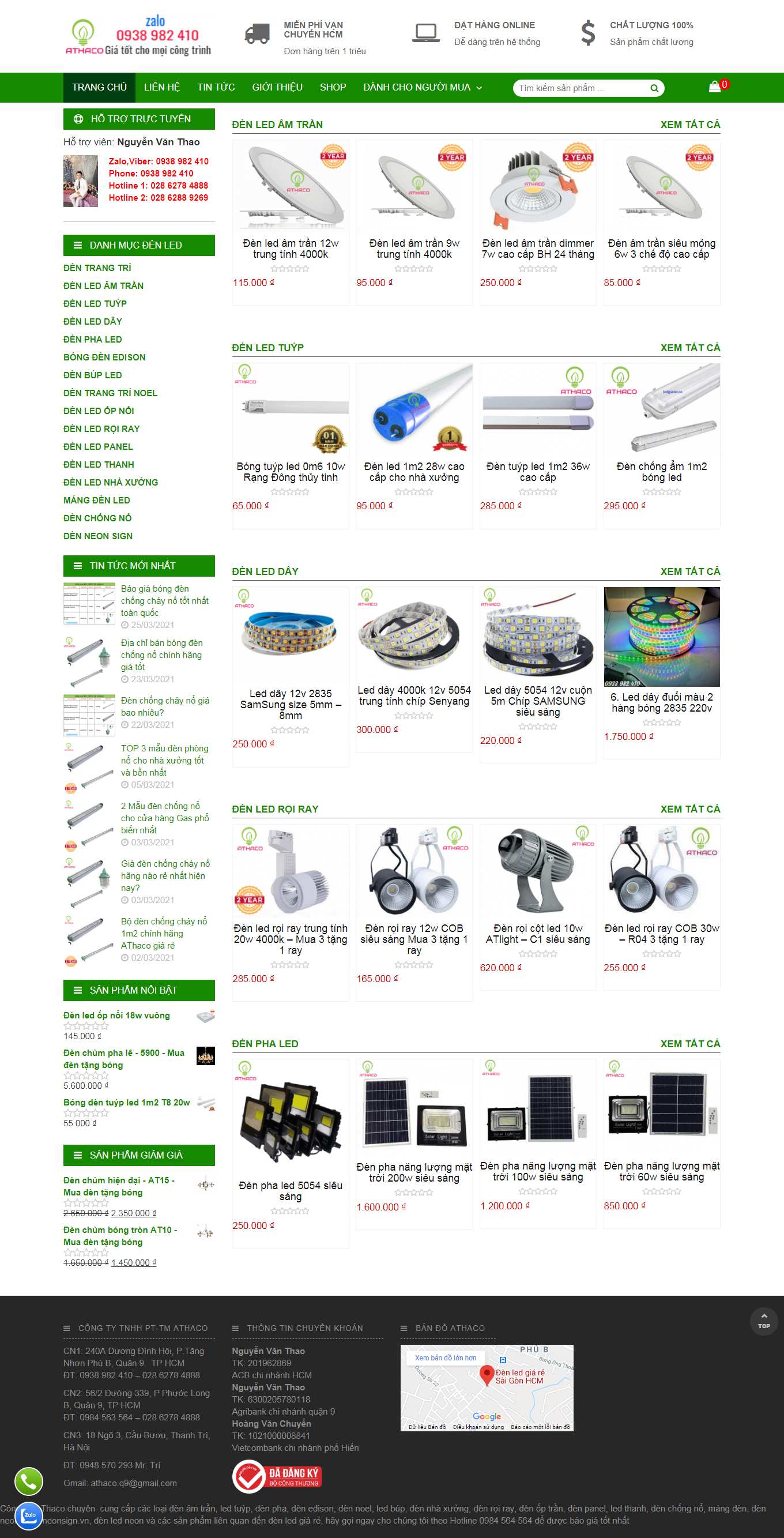 Thiết kế Web hòa bình ledgiatot.vn