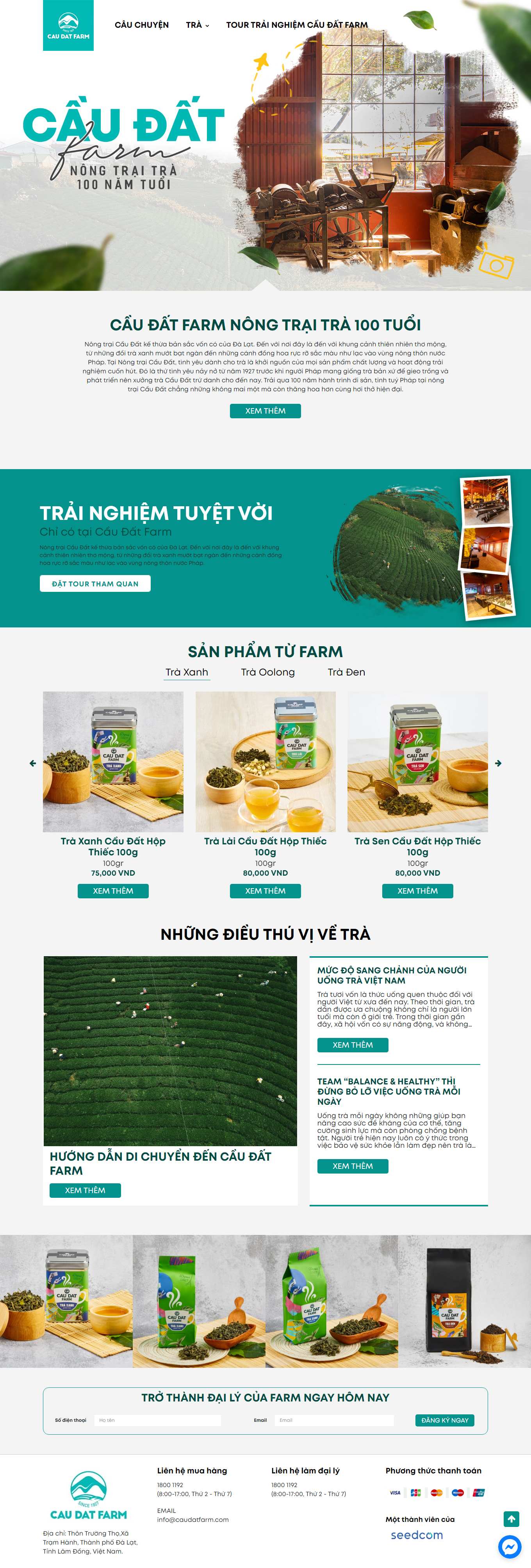 Thiết kế Web hòa bình caudatfarm.com