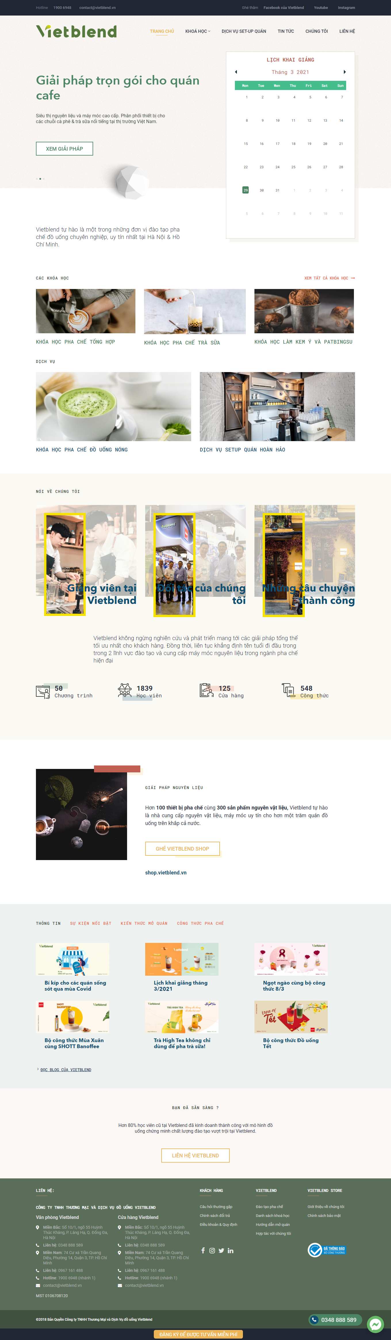 Thiết kế Web hòa bình vietblend.vn