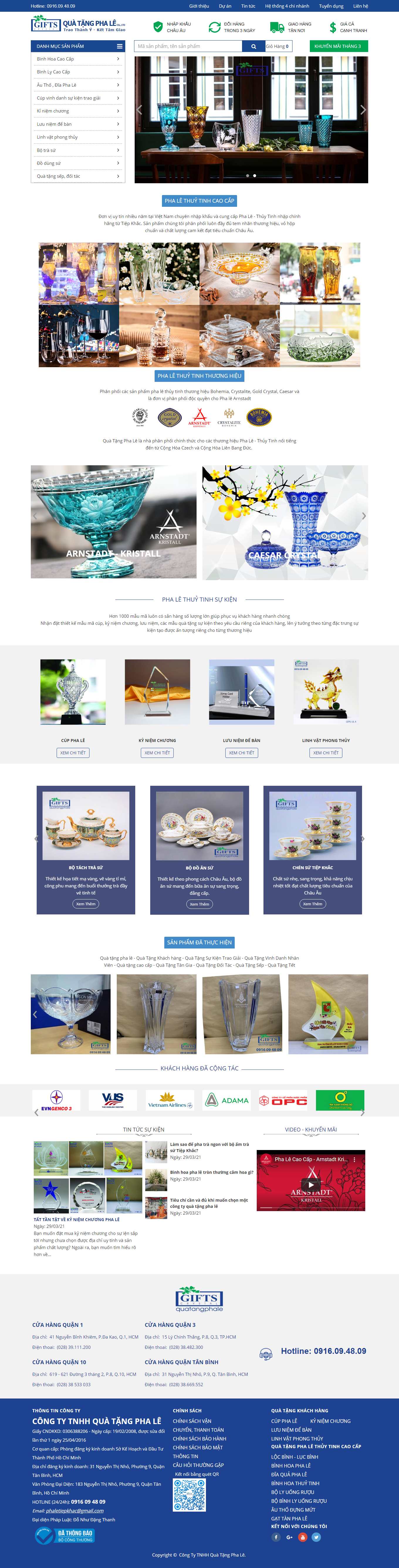 Thiết kế Web hòa bình quatangphale.com.vn