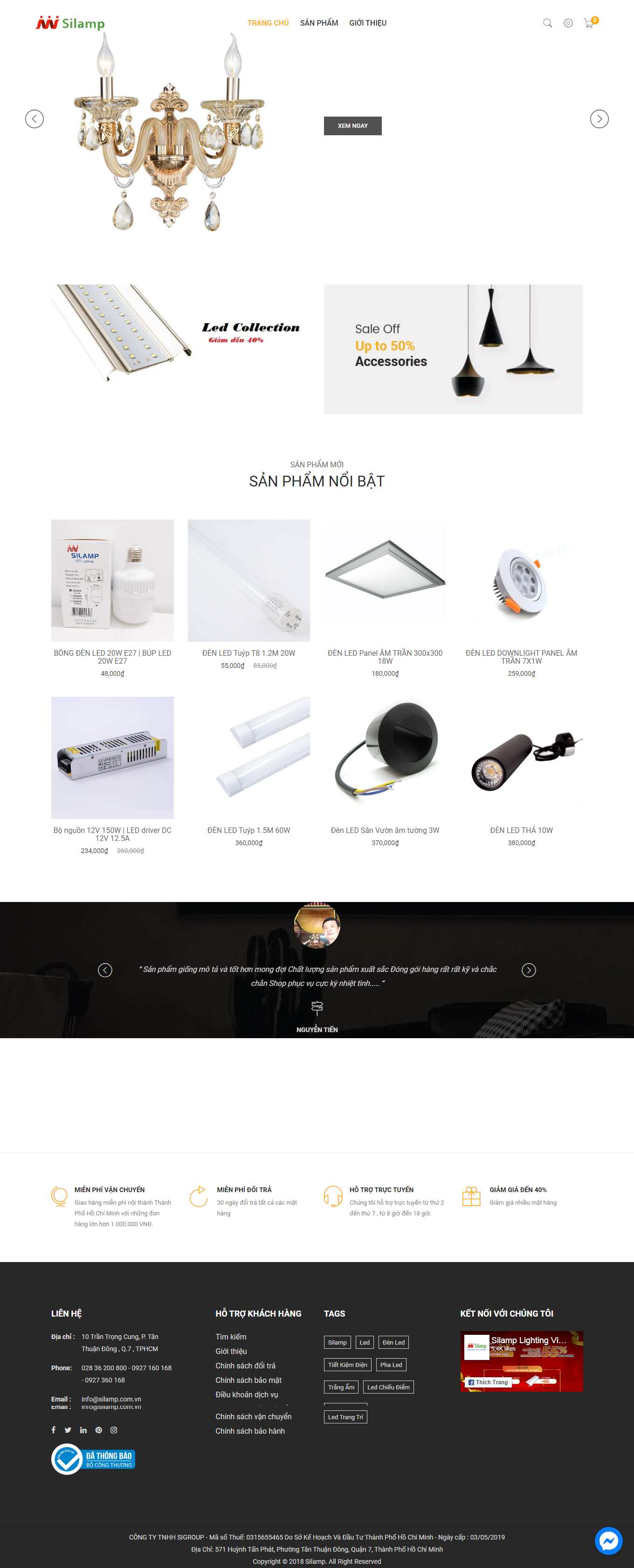 Thiết kế Web hậu giang silamp.com.vn