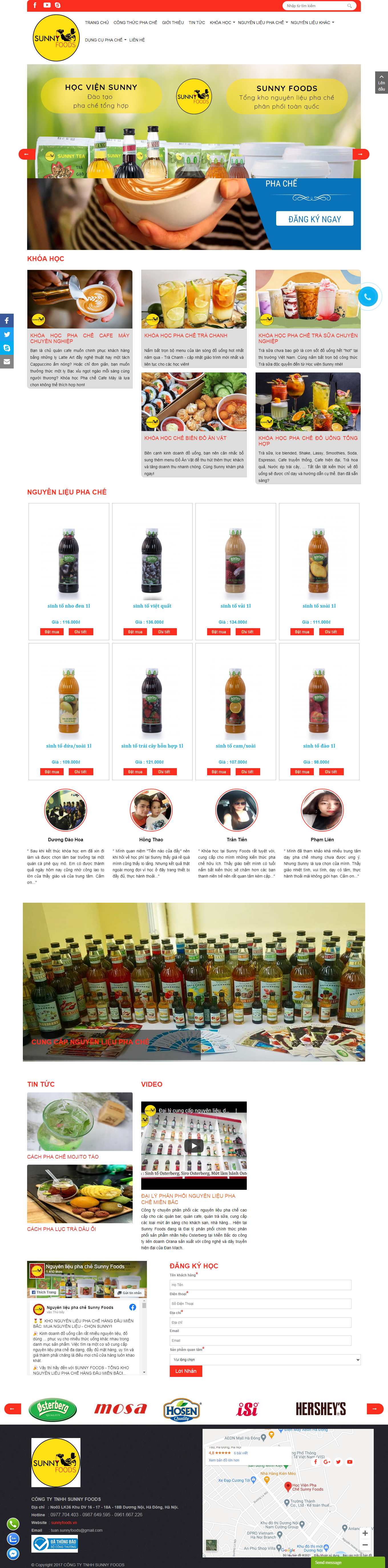 Thiết kế Web hậu giang sunnyfoods.vn