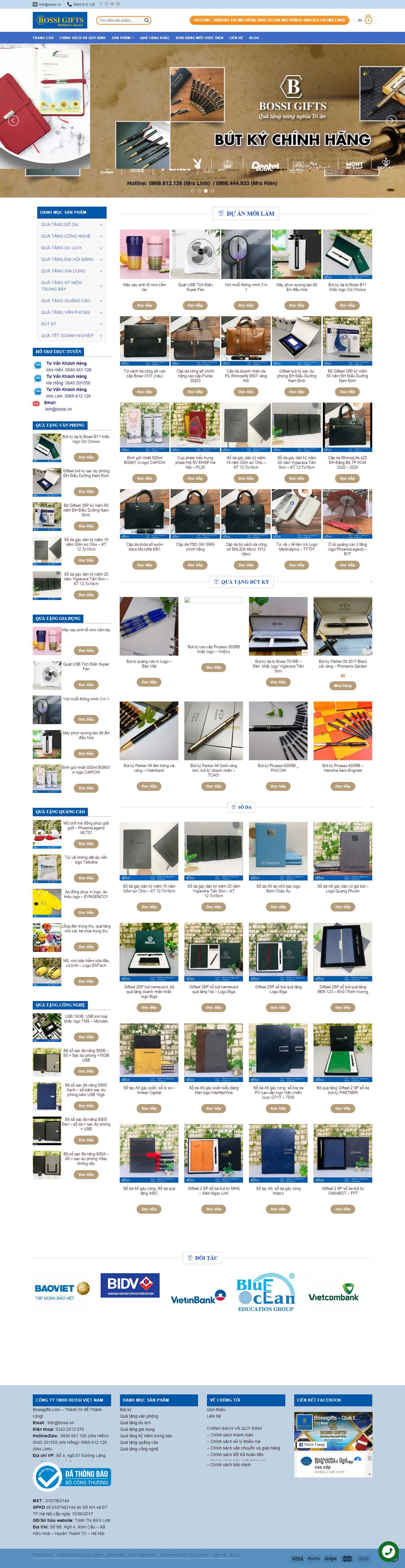 Thiết kế Web hưng yên bossigifts.com