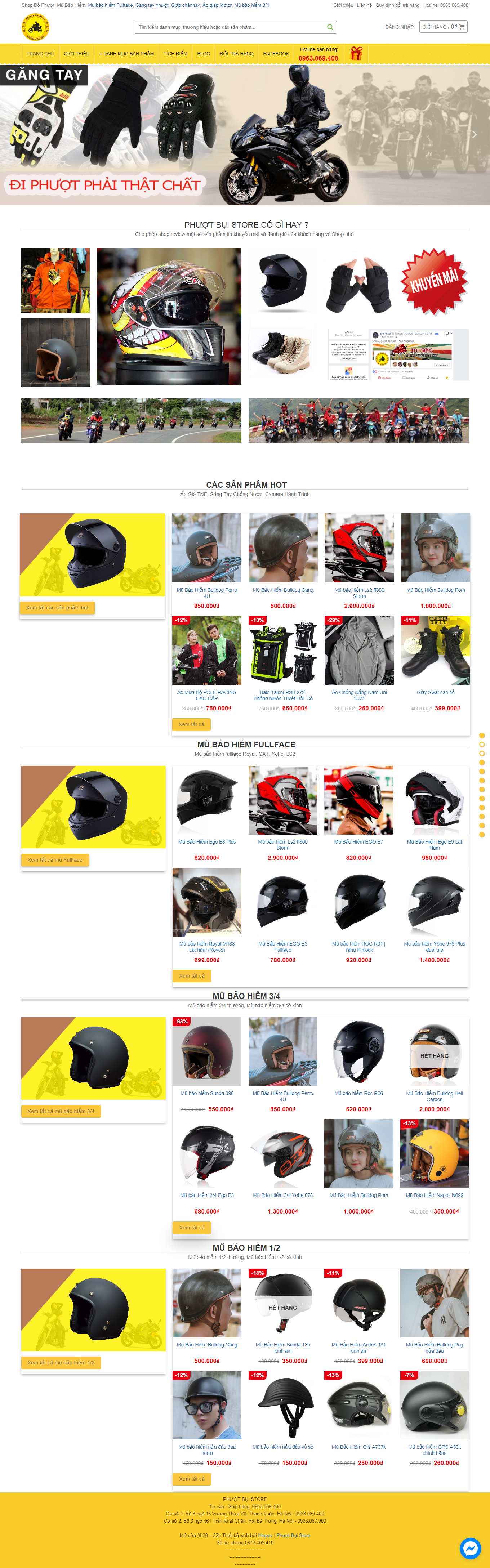 Thiết kế Web thành phố hồ chí minh phuotbuistore.com